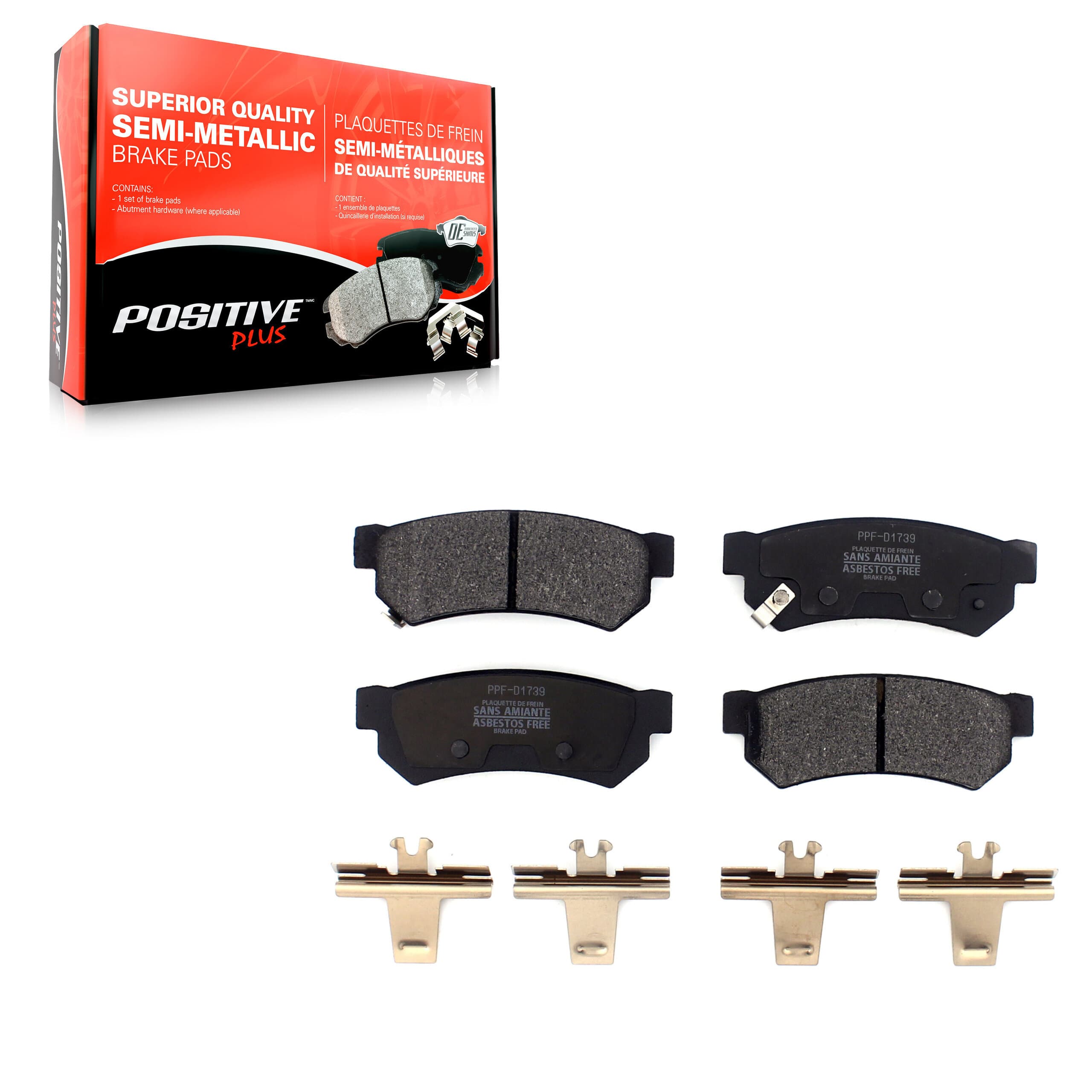 Positive Plus - PPF-D1739 - Rear Disc Brake Pad image 1