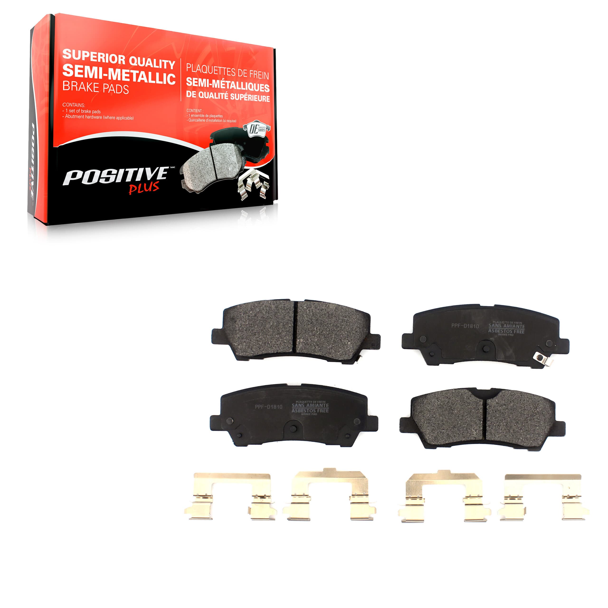 Positive Plus - PPF-D1810 - Rear Disc Brake Pad image 1