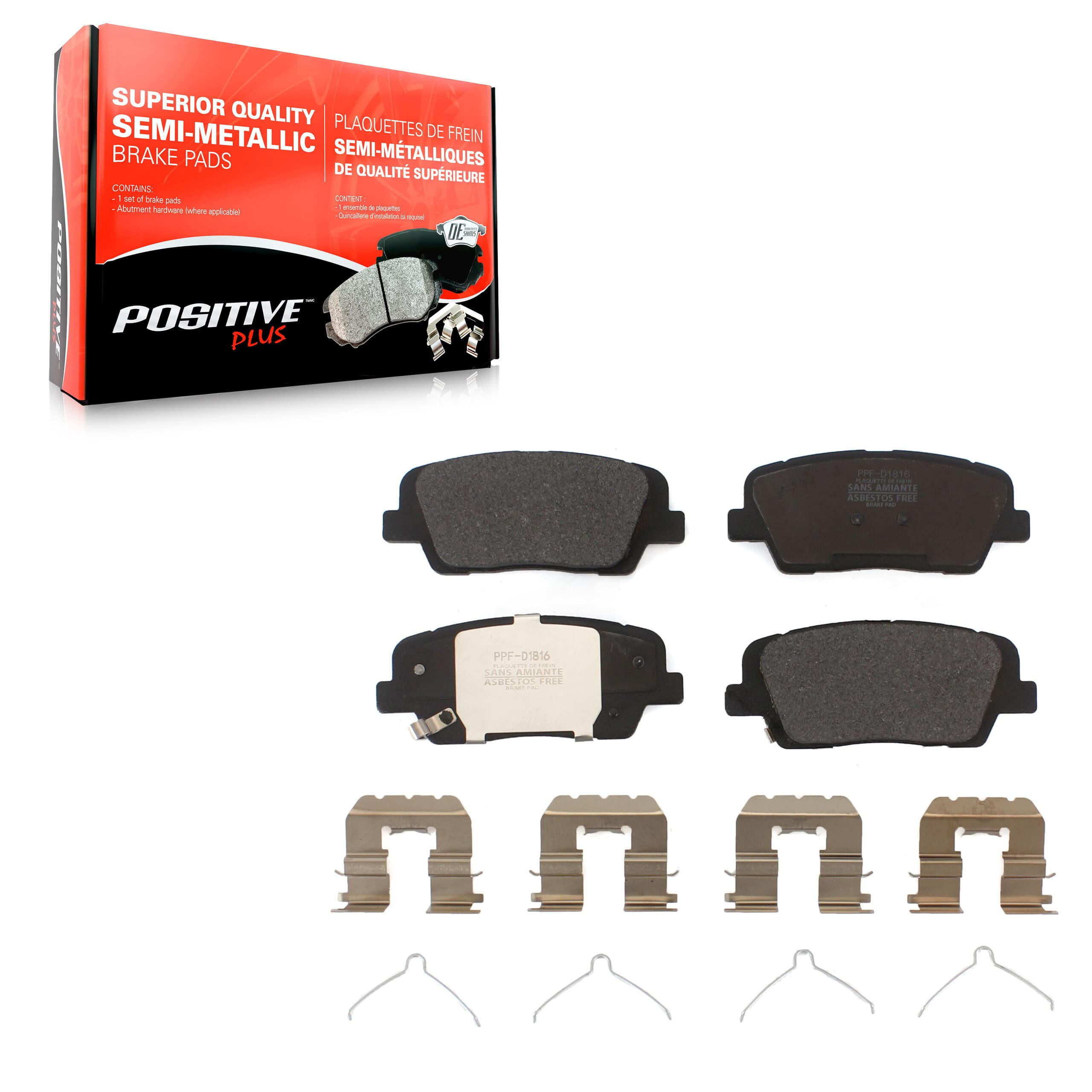 Positive Plus - PPF-D1816 - Rear Disc Brake Pad image 1