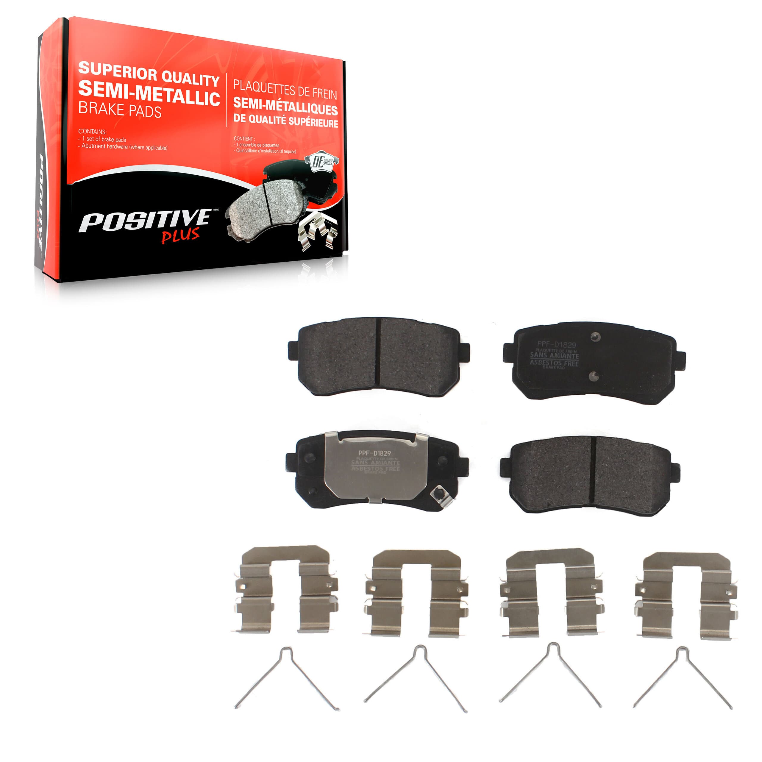 Positive Plus - PPF-D1829 - Rear Disc Brake Pad image 1