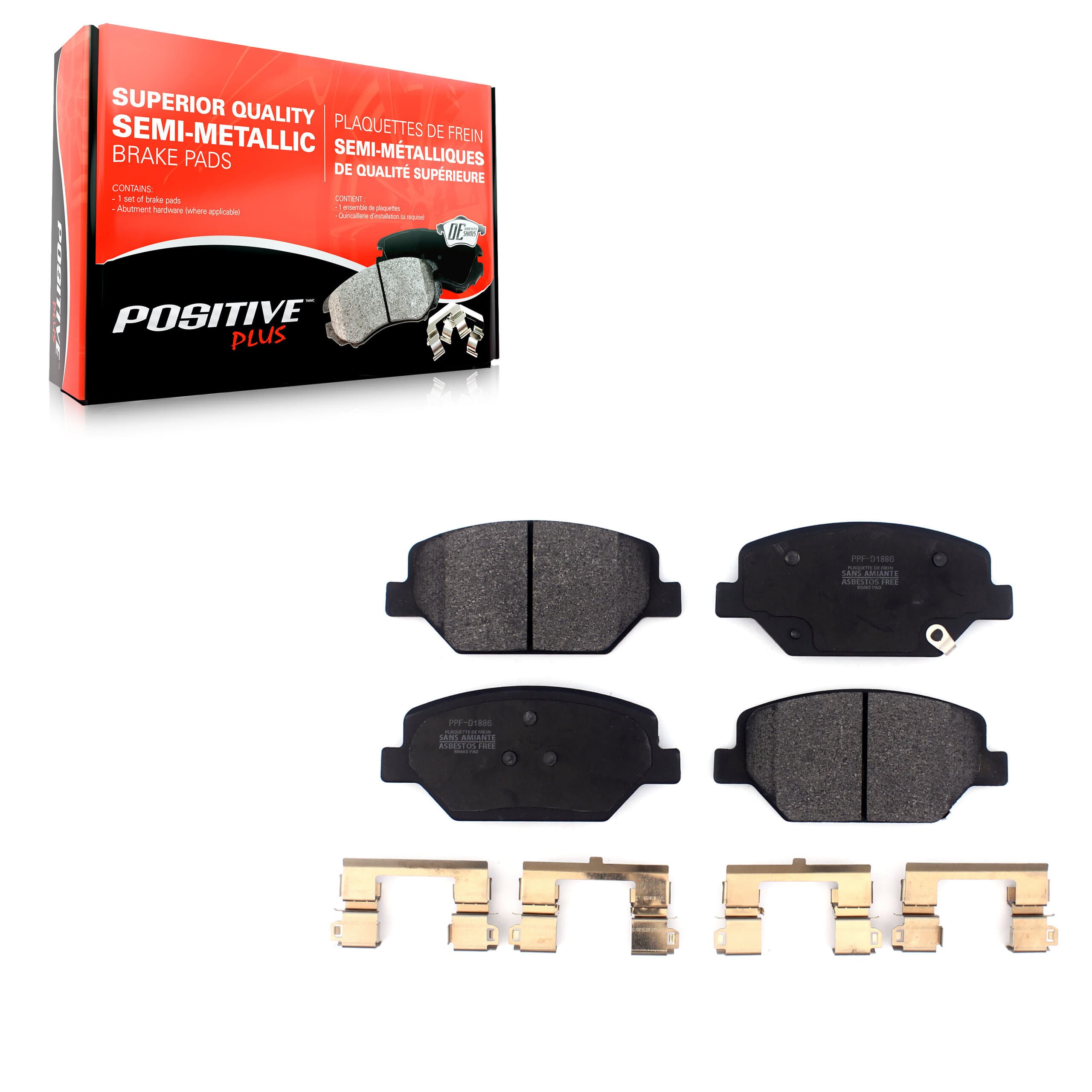 Positive Plus - PPF-D1886 - Front Disc Brake Pad image 1