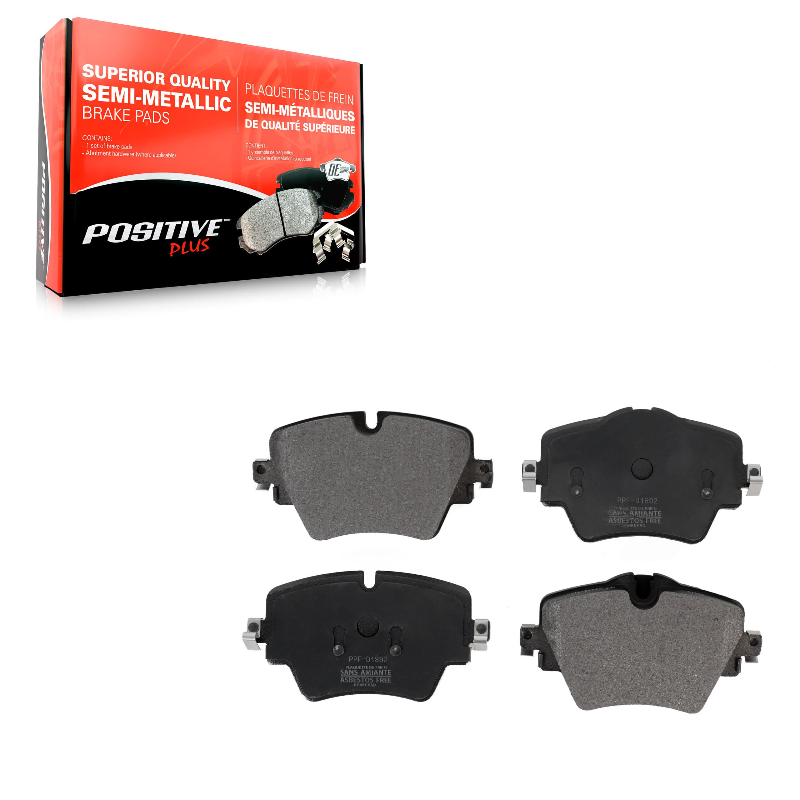 Positive Plus - PPF-D1892 - Front Disc Brake Pad image 1