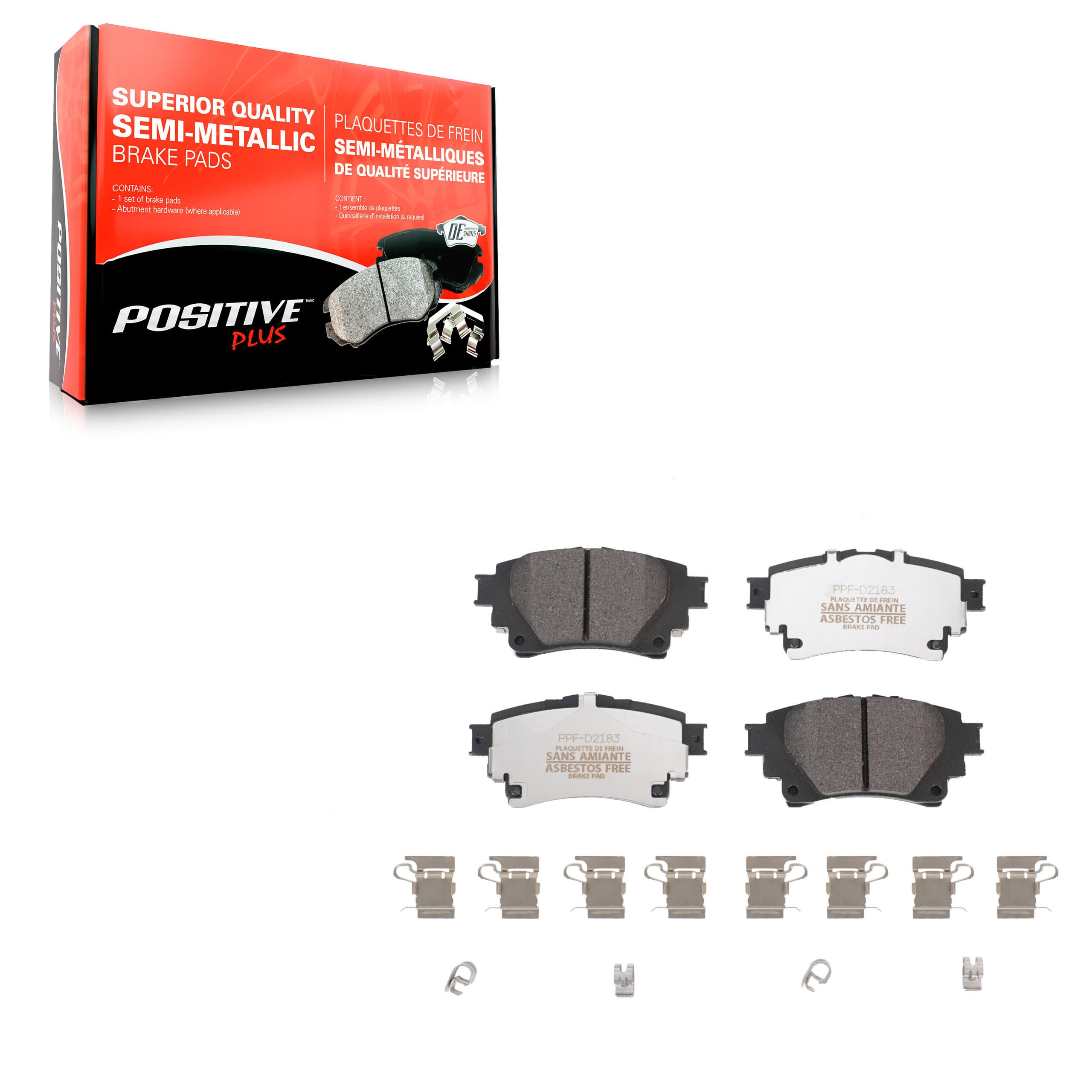 Positive Plus - PPF-D2183 - Rear Disc Brake Pad image 1