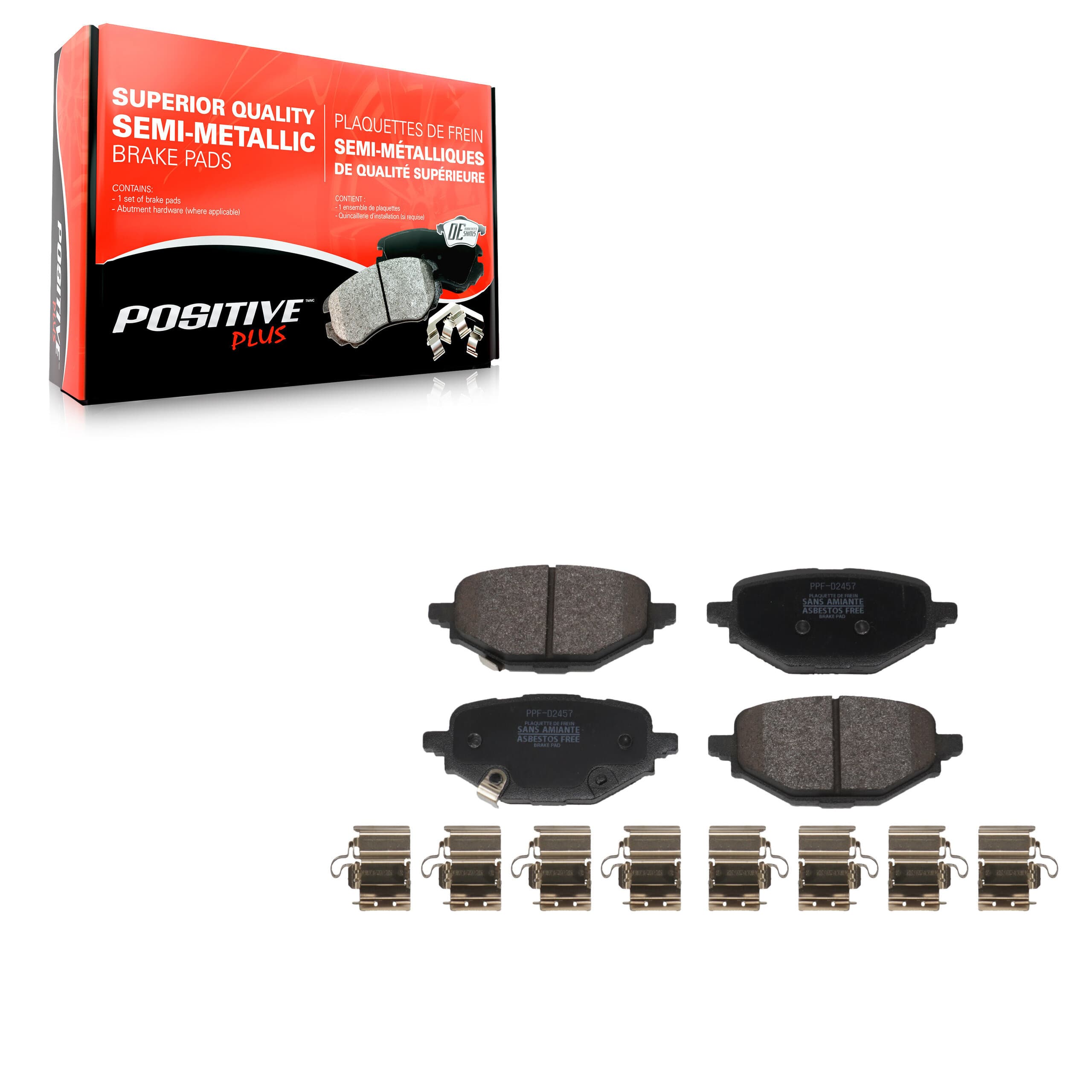 Positive Plus - PPF-D2457 - Rear Disc Brake Pad image 1