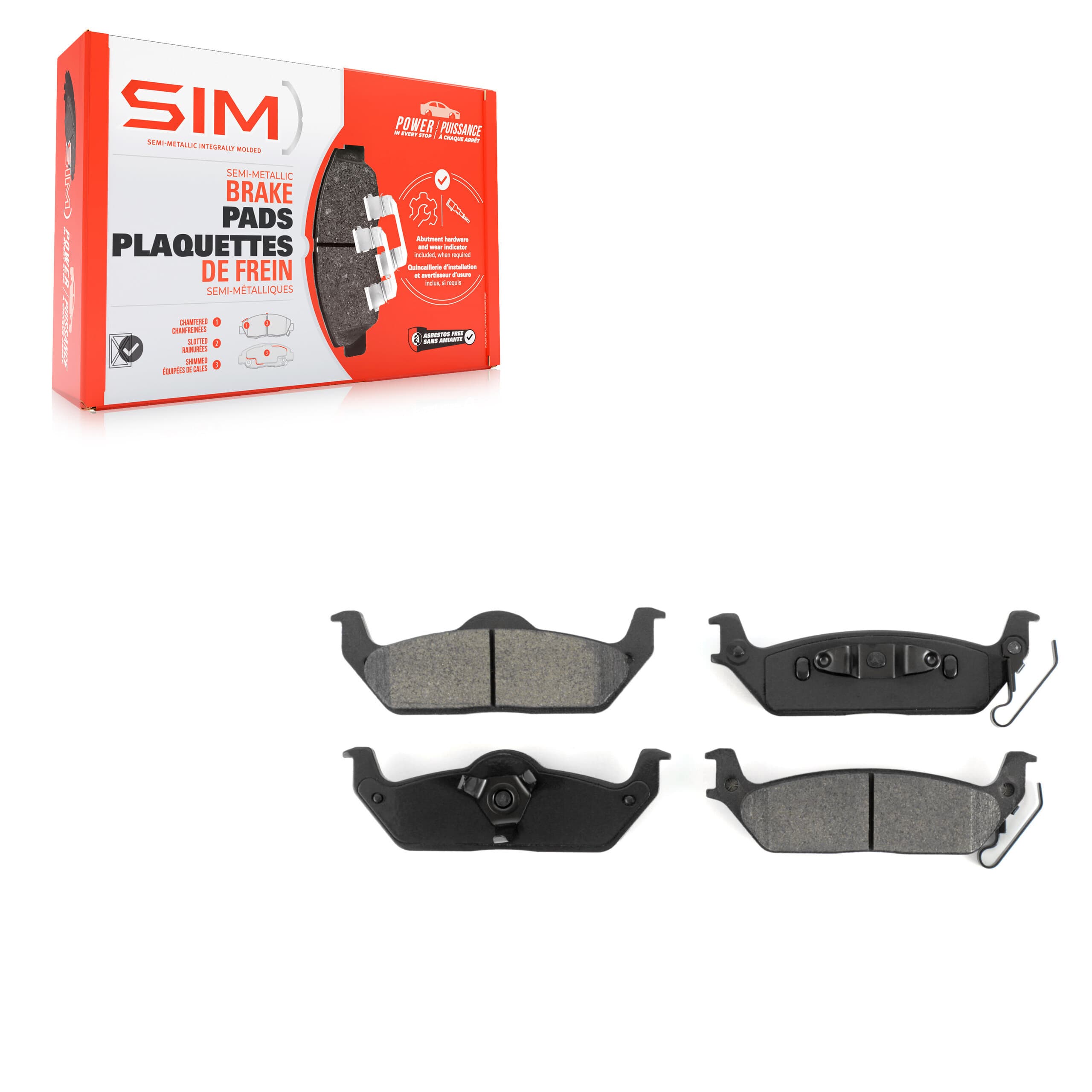 SIM - SIM-1012 - Rear Disc Brake Pad image 1