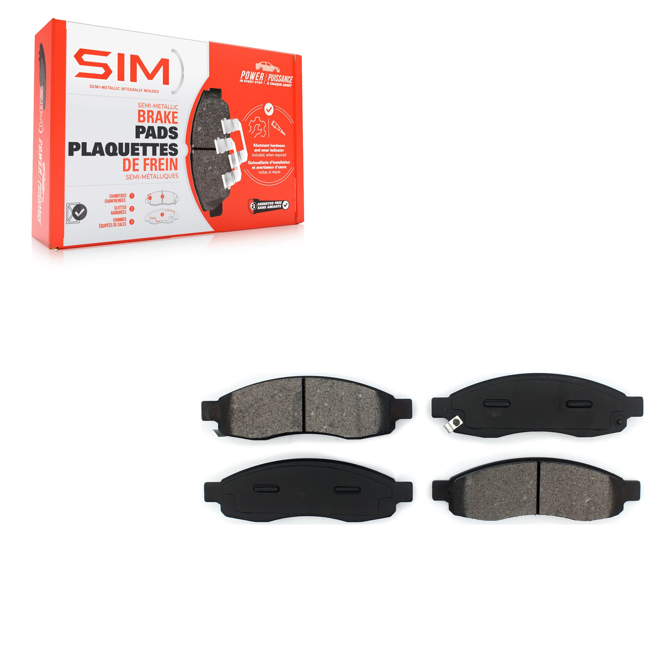 SIM - SIM-1015 - Front Disc Brake Pad image 1