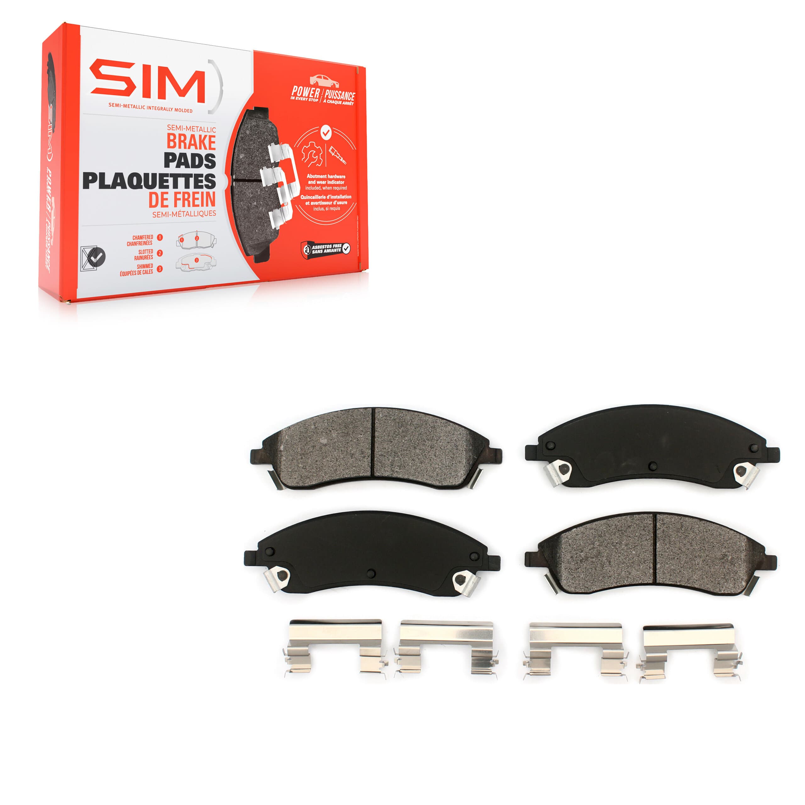 SIM - SIM-1019 - Front Disc Brake Pad image 1