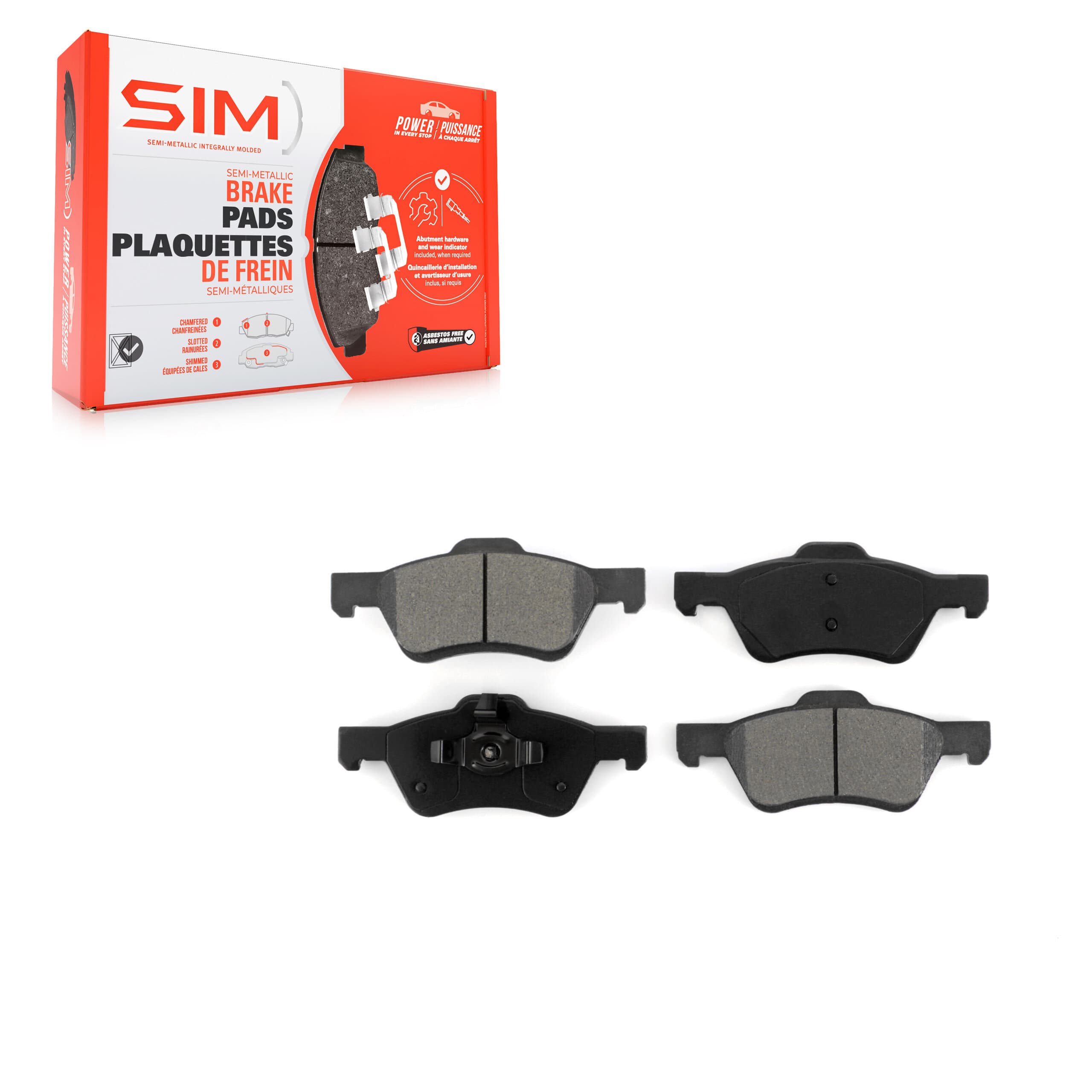 SIM - SIM-1047 - Front Disc Brake Pad image 1