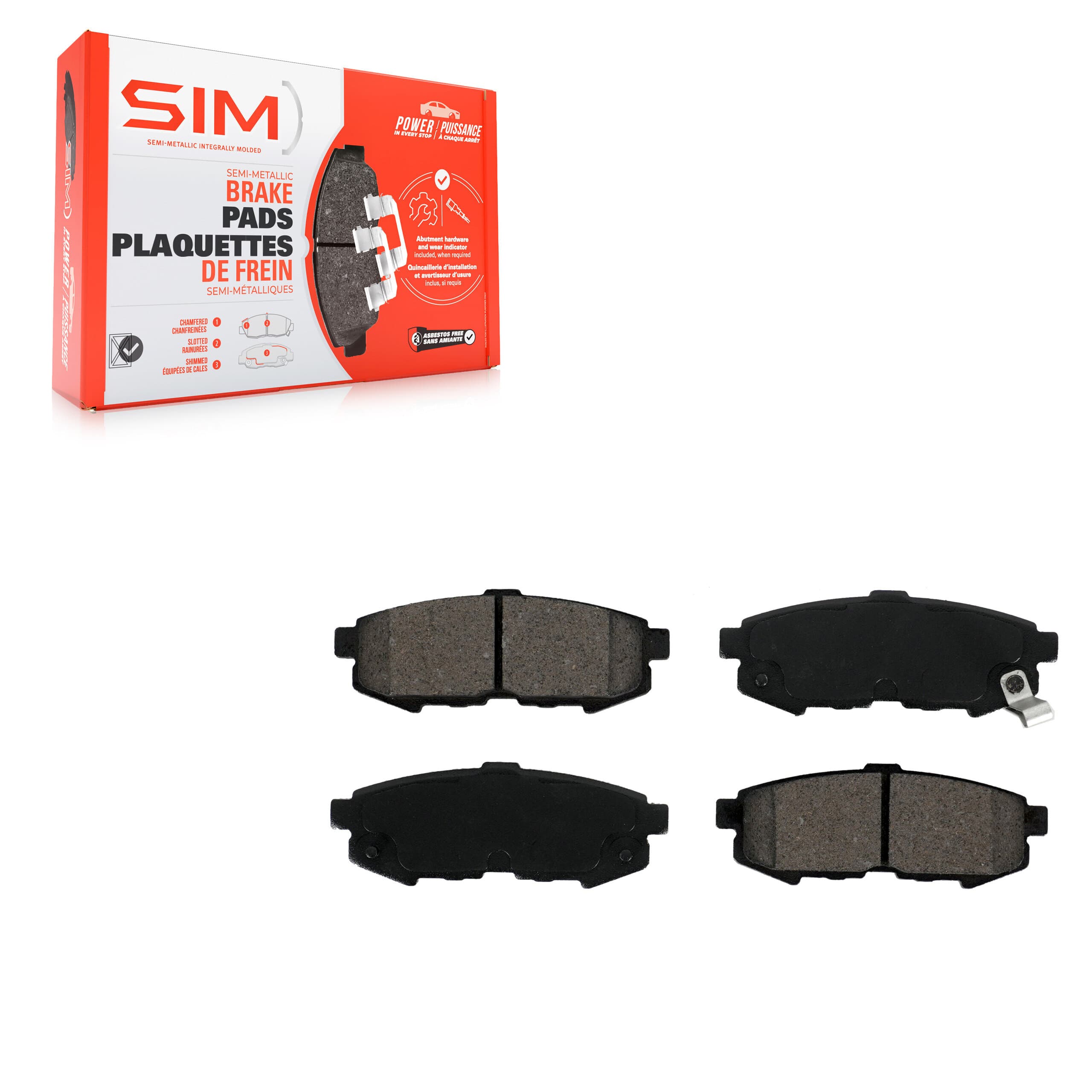 SIM - SIM-1073 - Rear Disc Brake Pad image 1
