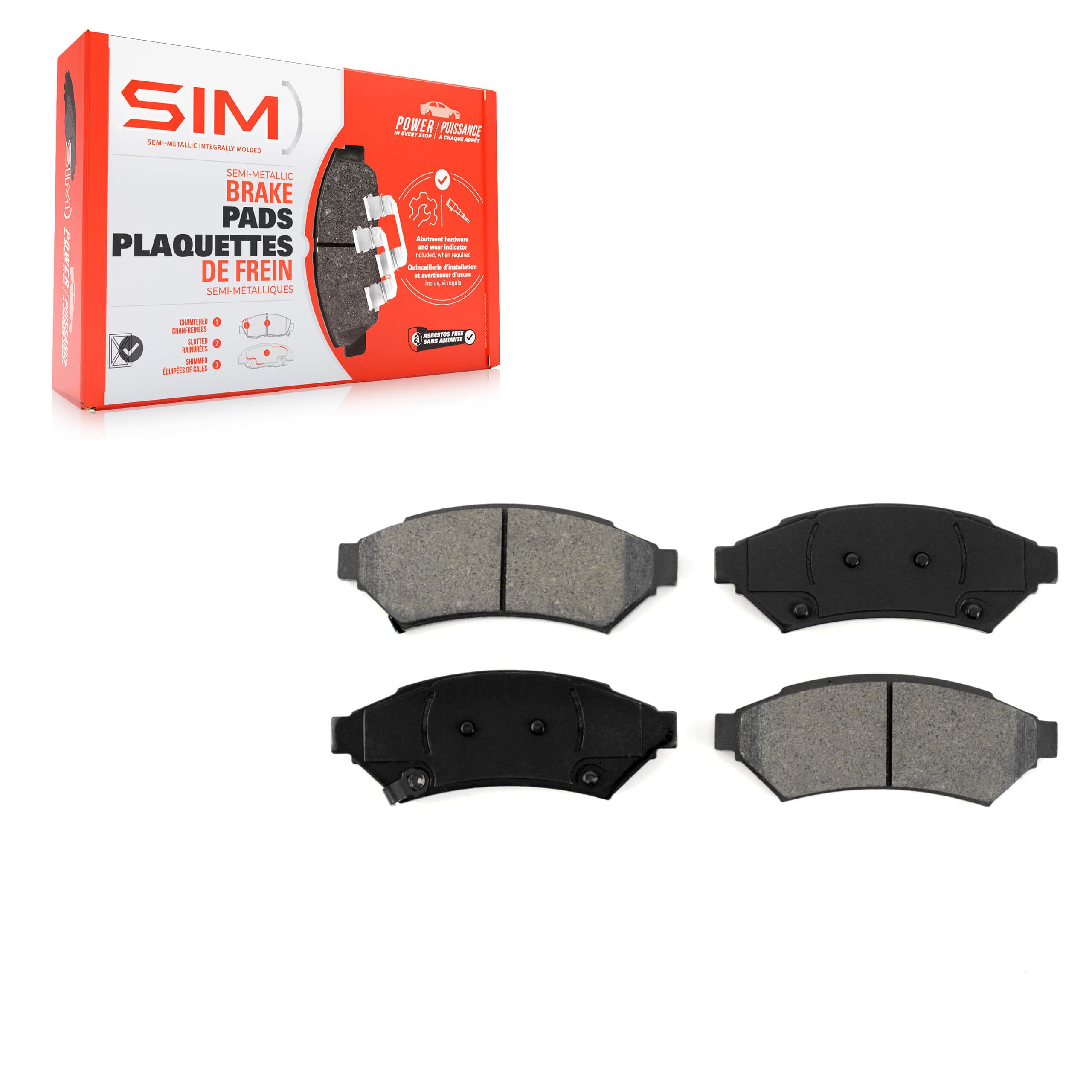 SIM - SIM-1075 - Front Disc Brake Pad image 1