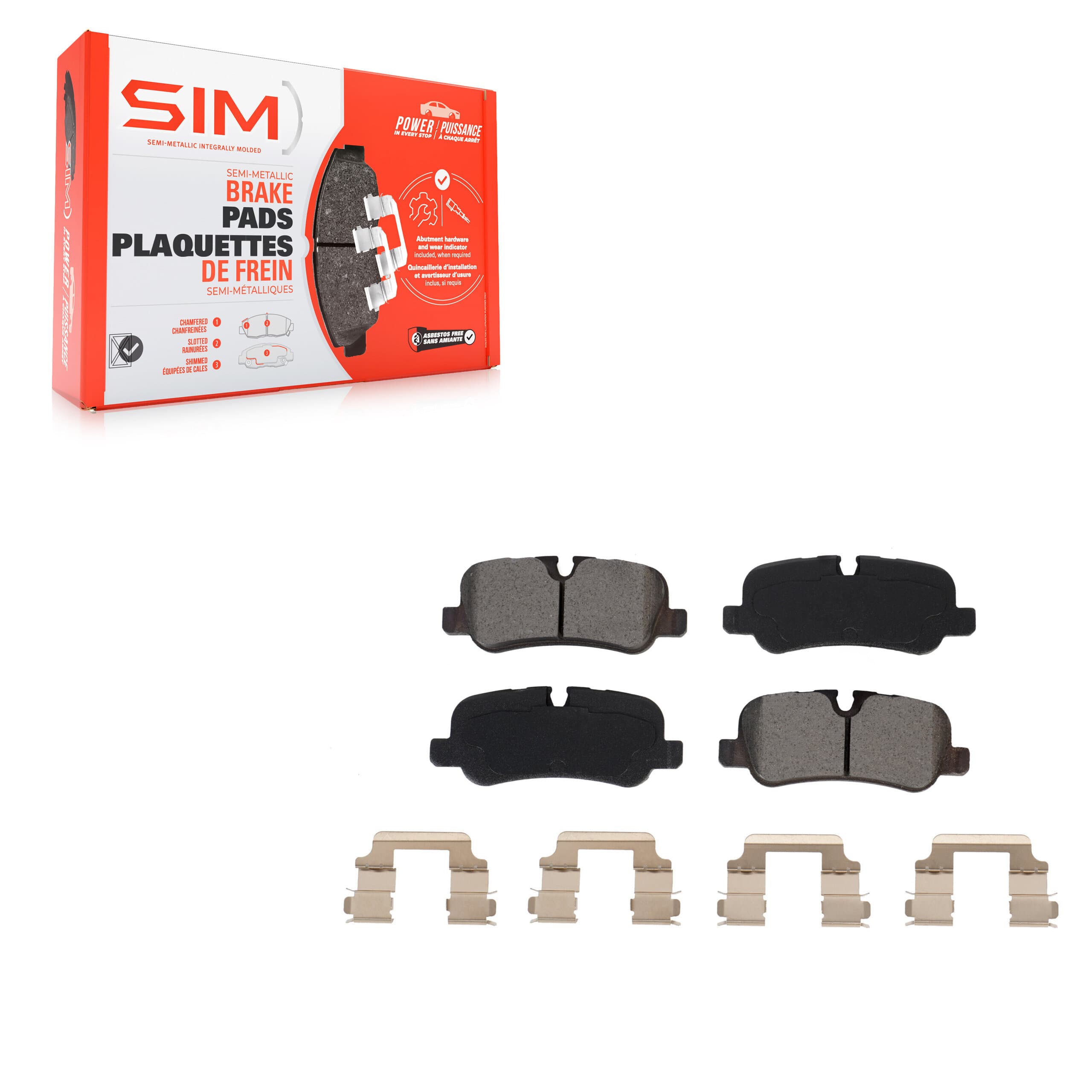 SIM - SIM-1099 - Rear Disc Brake Pad image 1