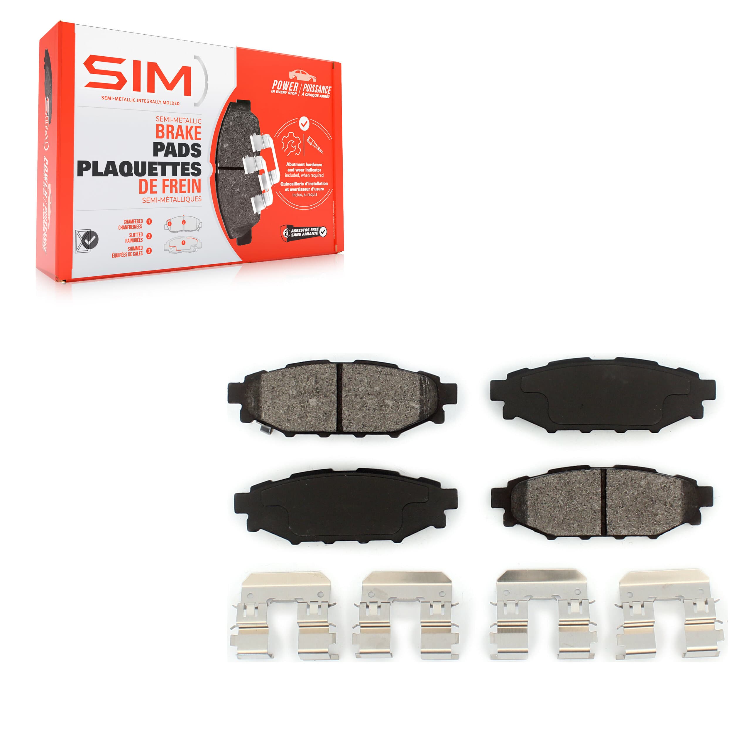 SIM - SIM-1114 - Rear Disc Brake Pad image 1