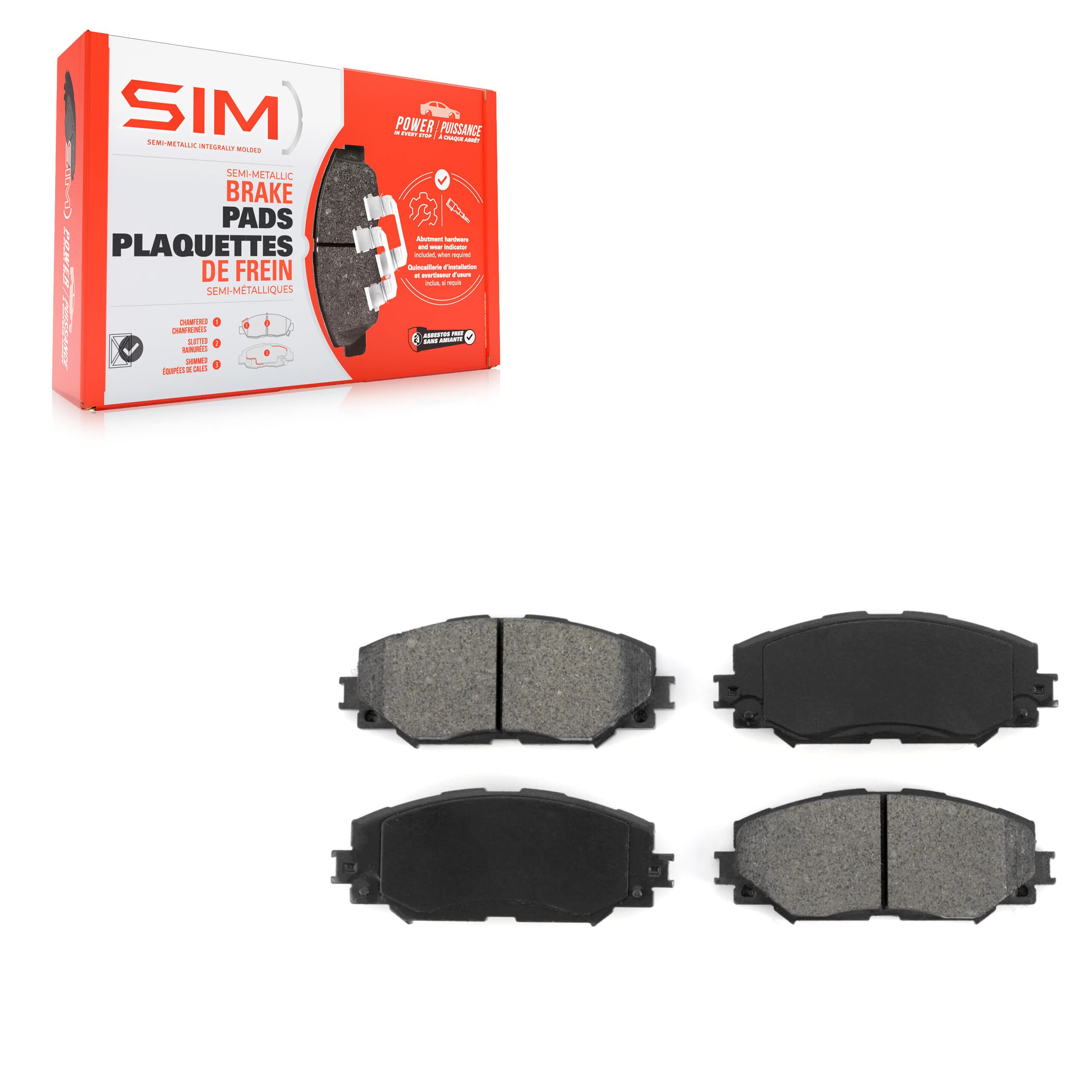SIM - SIM-1210 - Front Disc Brake Pad image 1