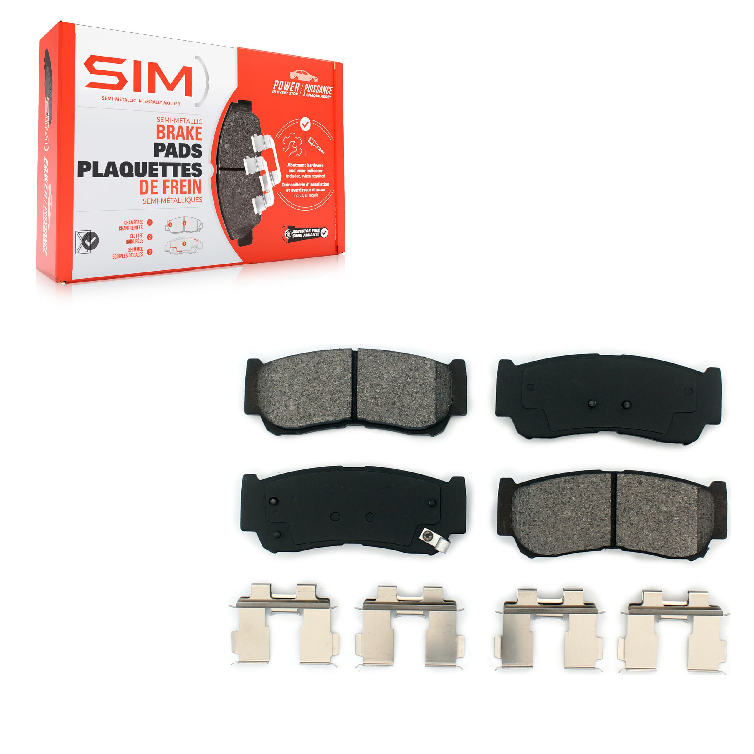 SIM - SIM-1297 - Rear Disc Brake Pad image 1