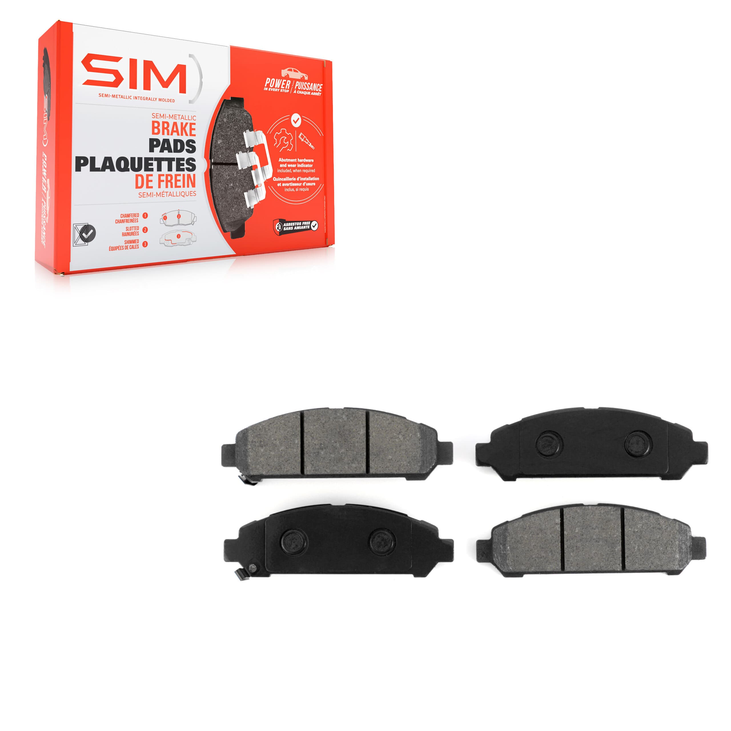 SIM - SIM-1401 - Front Disc Brake Pad image 1