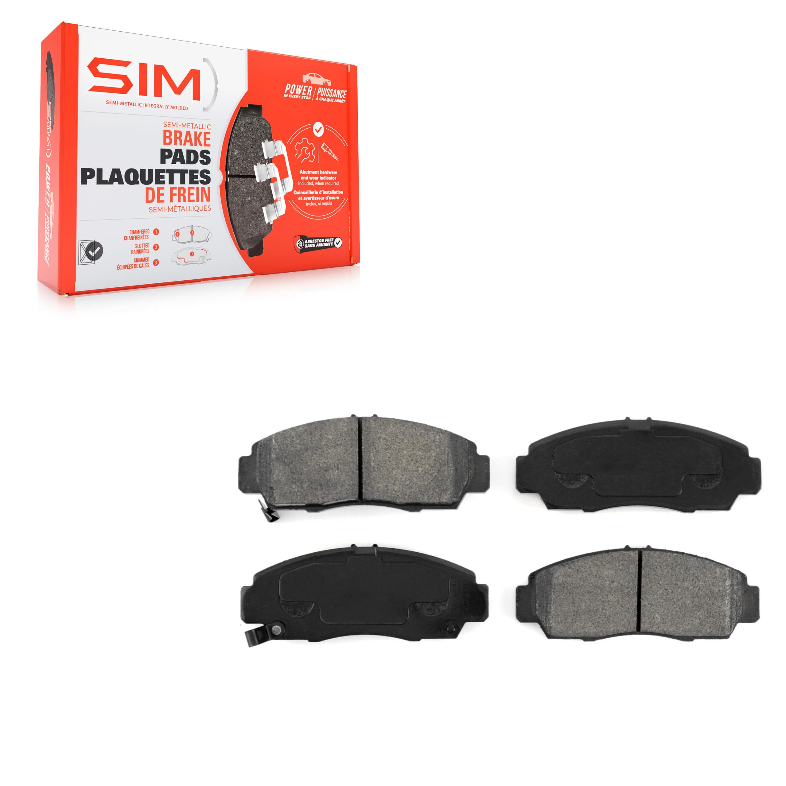 SIM - SIM-1506 - Front Disc Brake Pad image 1