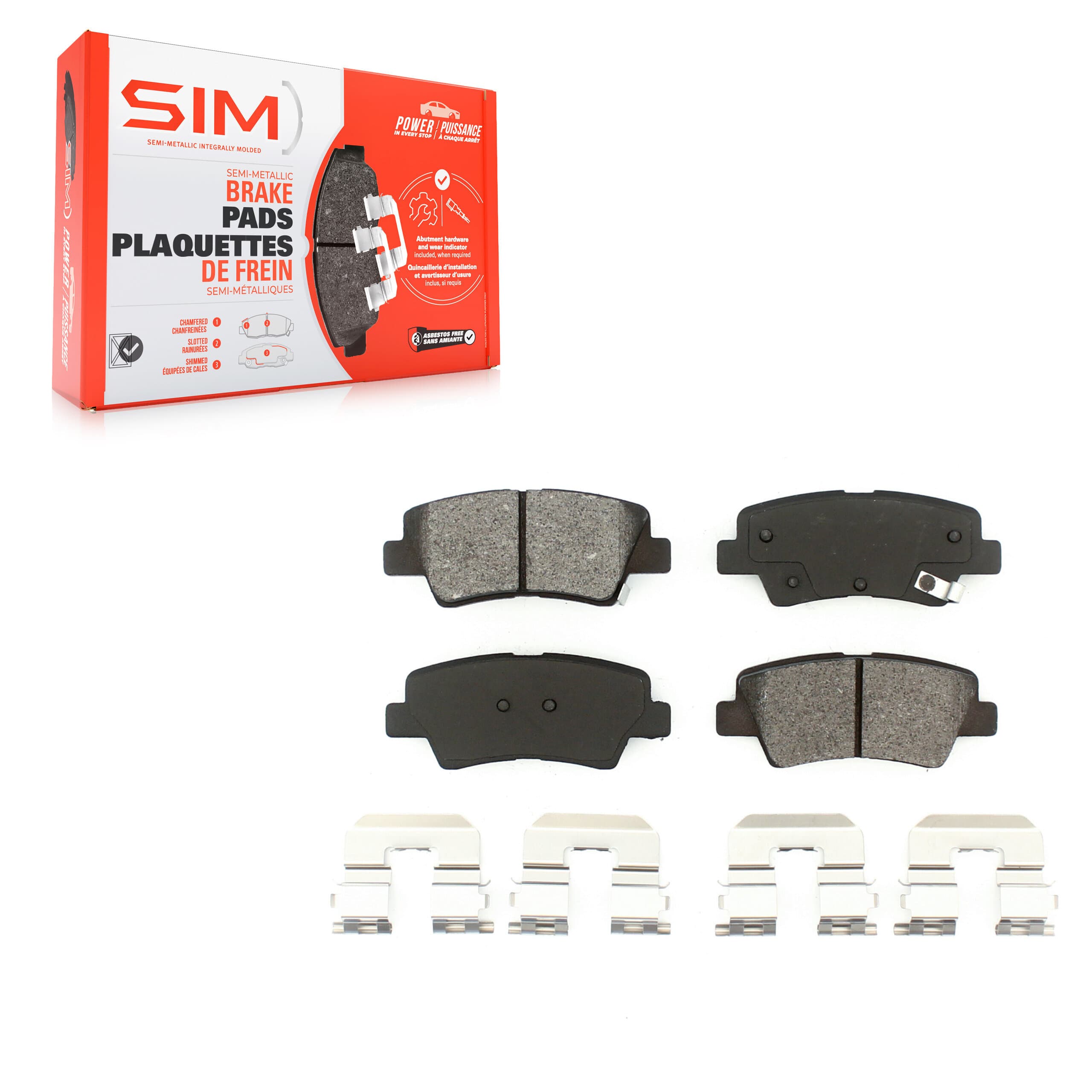 SIM - SIM-1544 - Rear Disc Brake Pad image 1