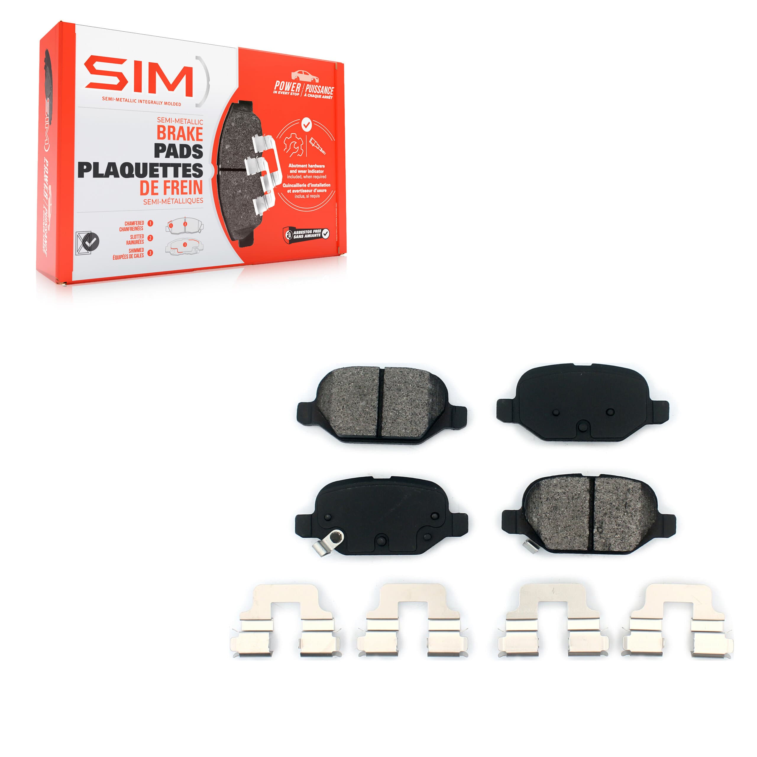 SIM - SIM-1569 - Rear Disc Brake Pad image 1
