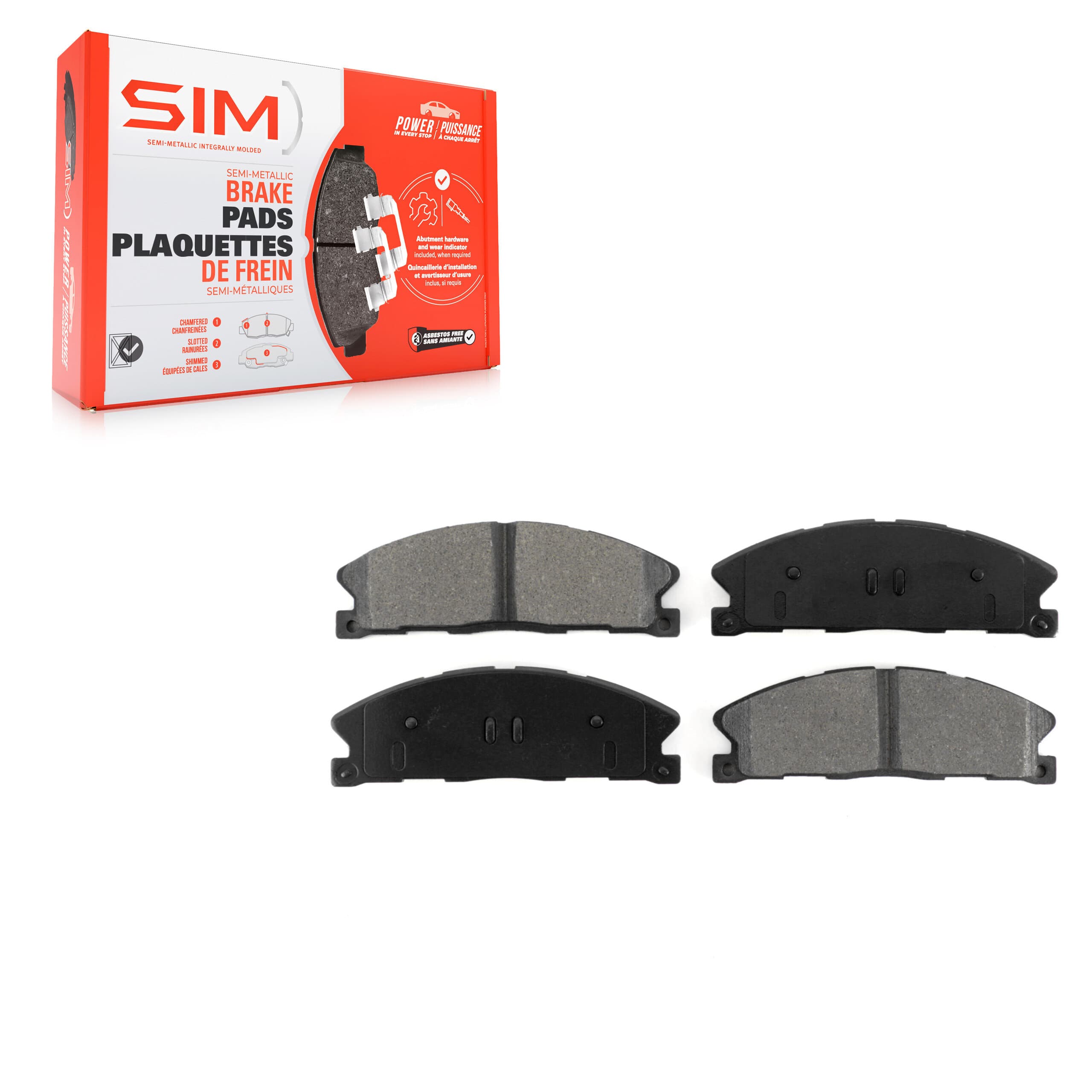 SIM - SIM-1611 - Front Disc Brake Pad image 1