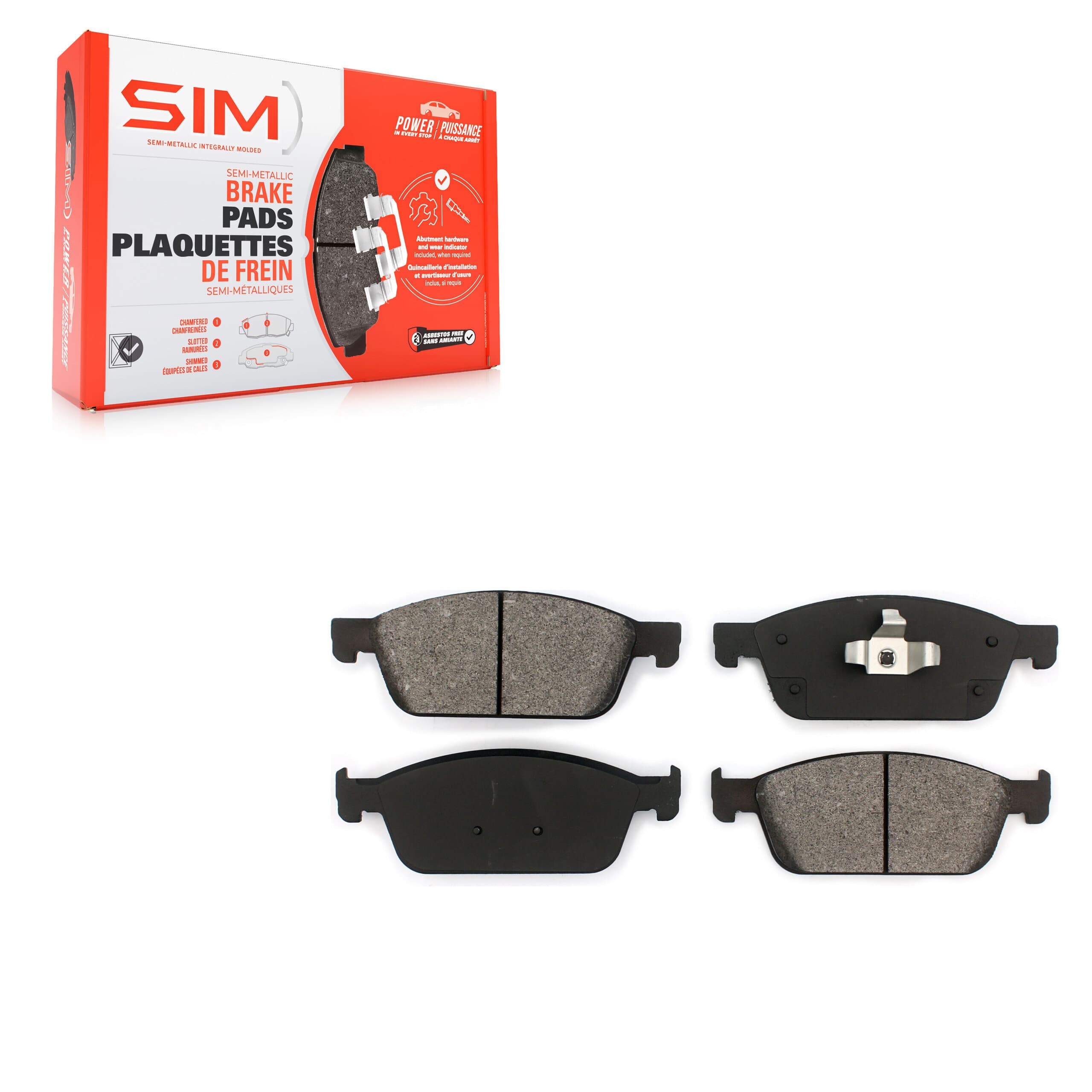 SIM - SIM-1645 - Front Disc Brake Pad image 1