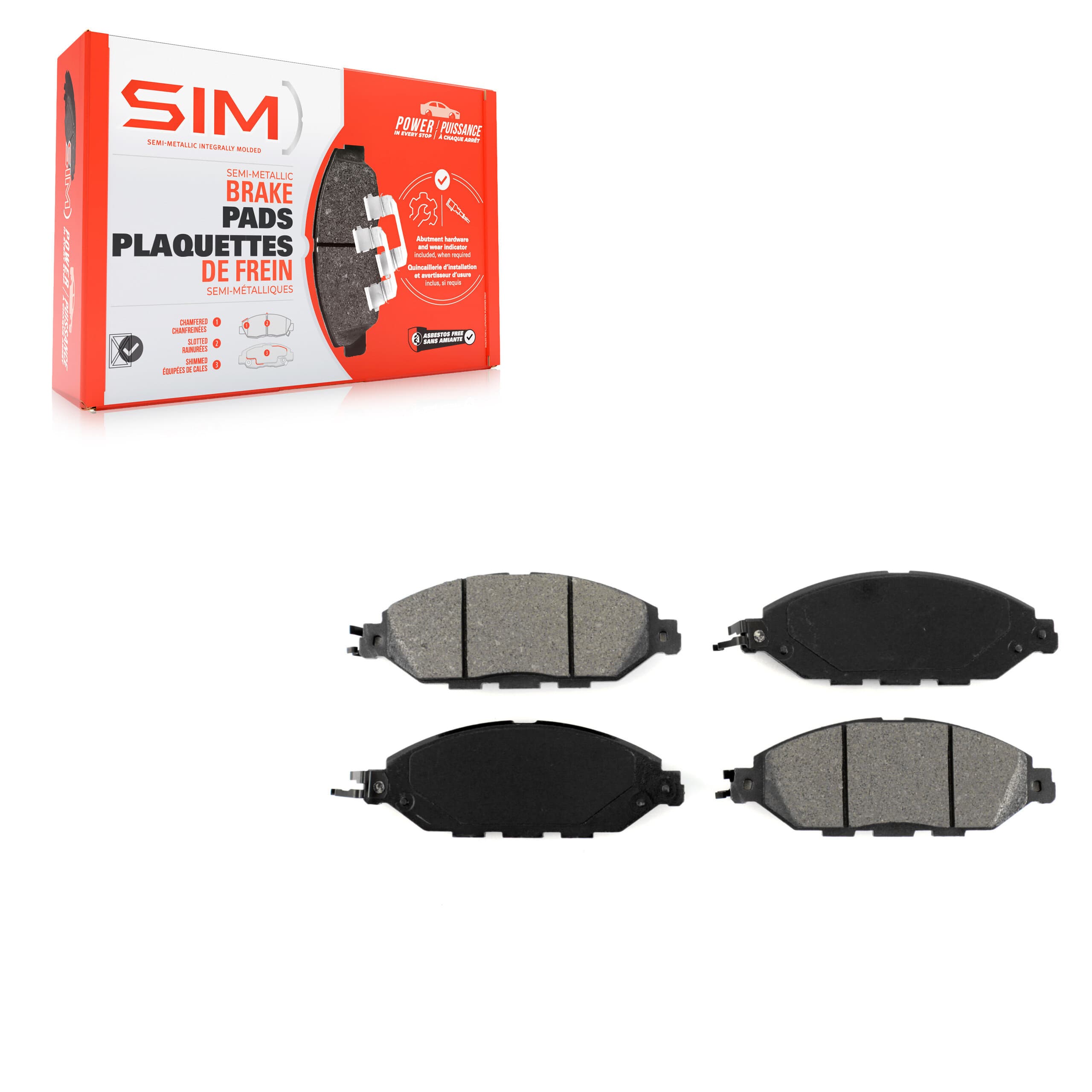 SIM - SIM-1649 - Front Disc Brake Pad image 1