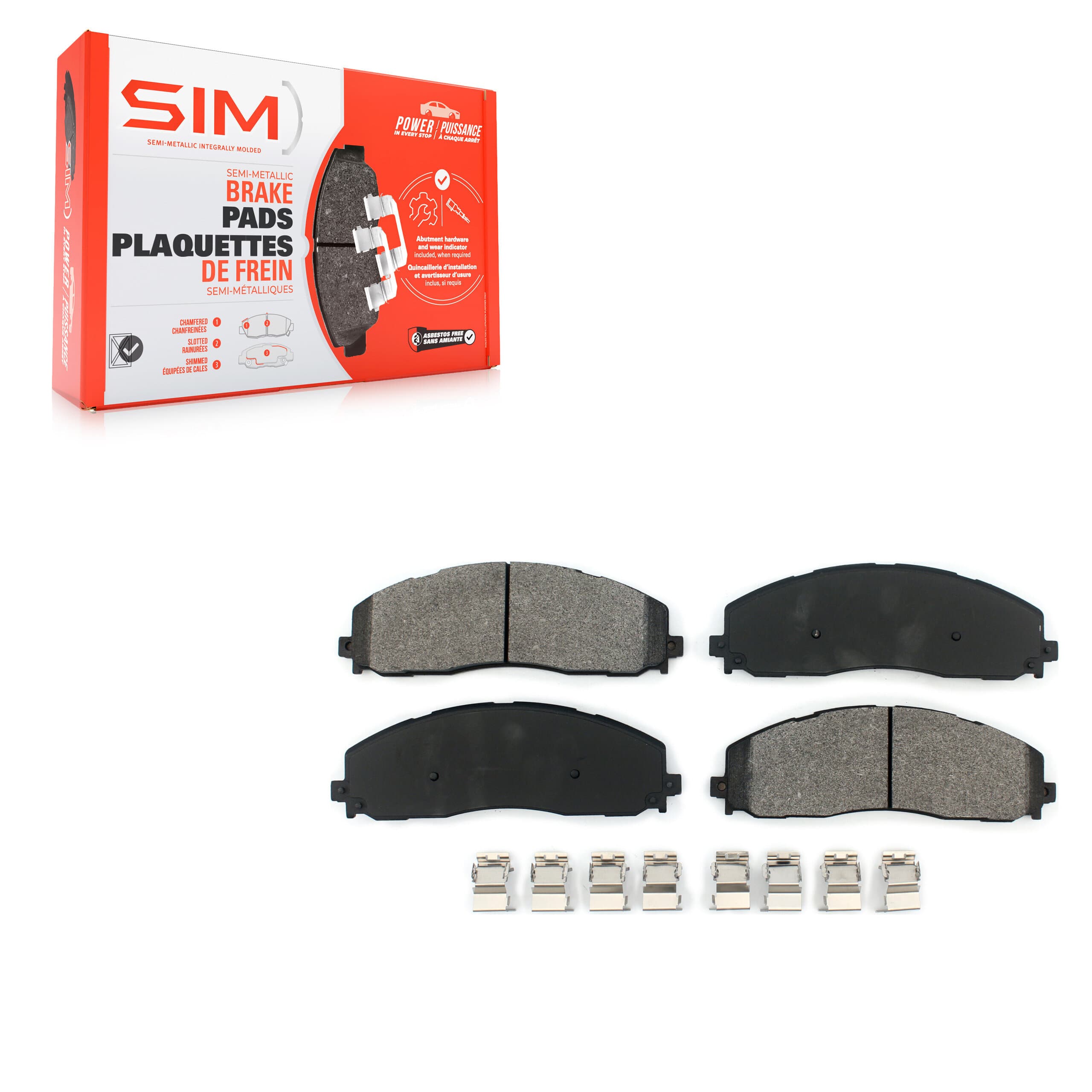 SIM - SIM-1680 - Front Disc Brake Pad image 1