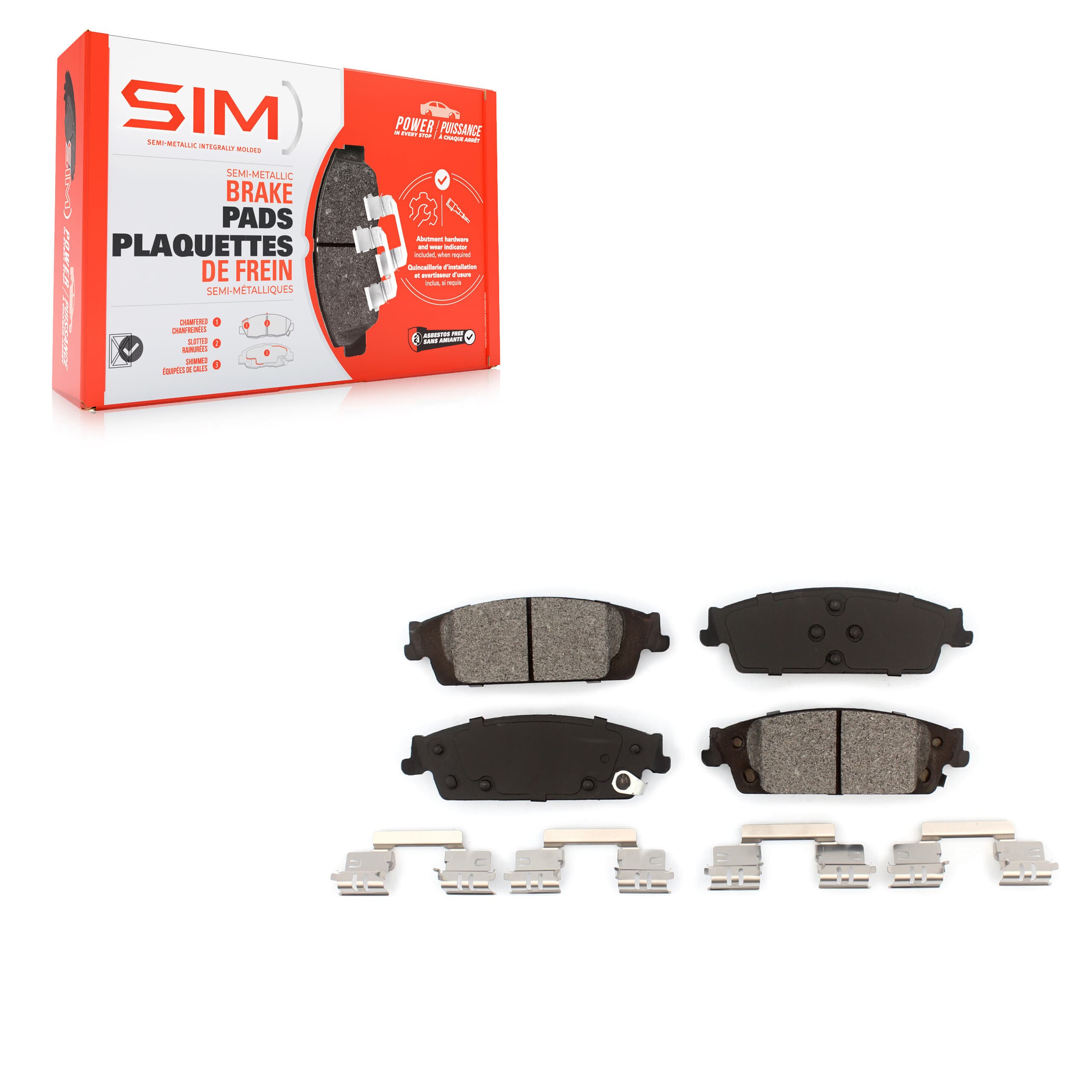 SIM - SIM-1707 - Rear Disc Brake Pad image 1