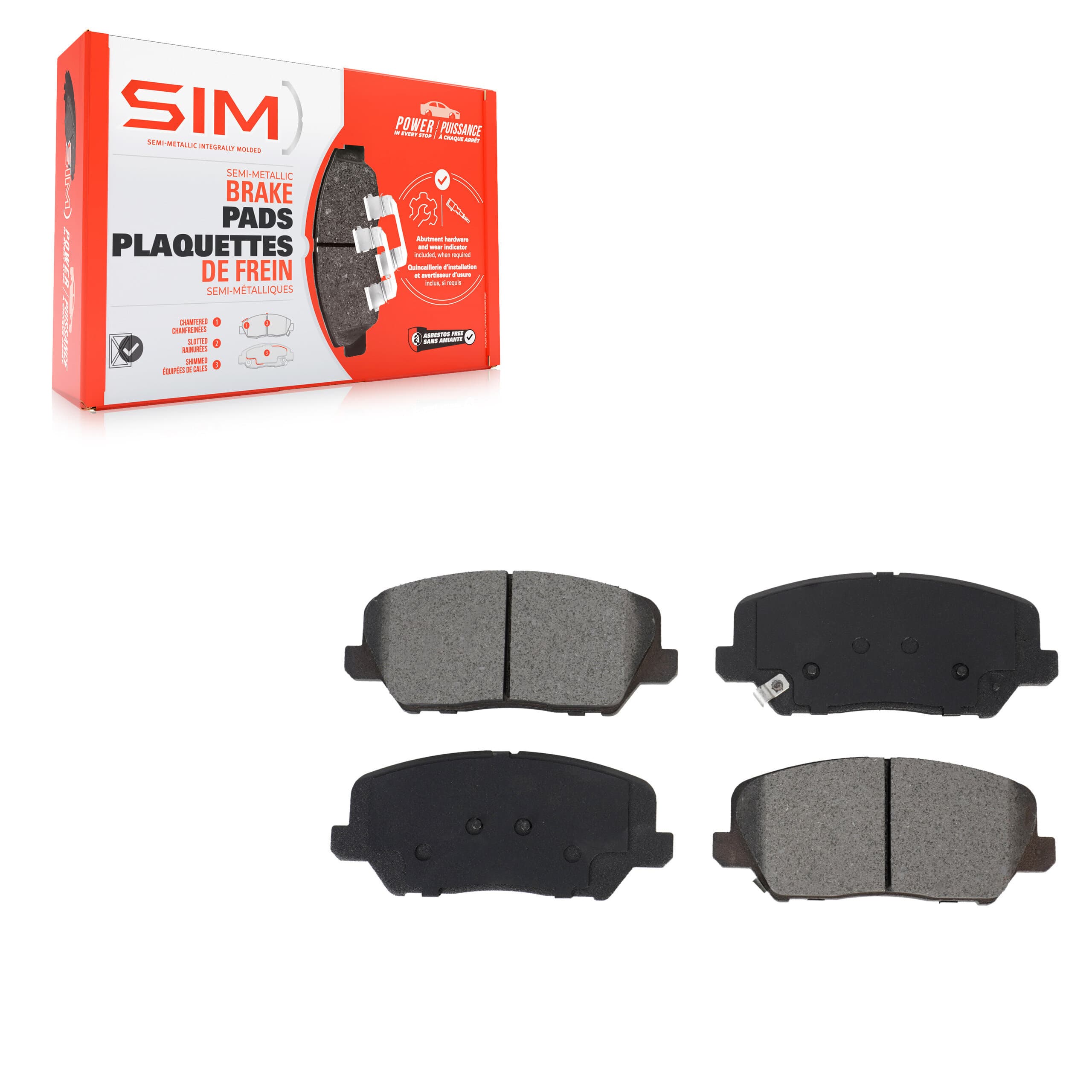 SIM - SIM-1827 - Front Disc Brake Pad image 1