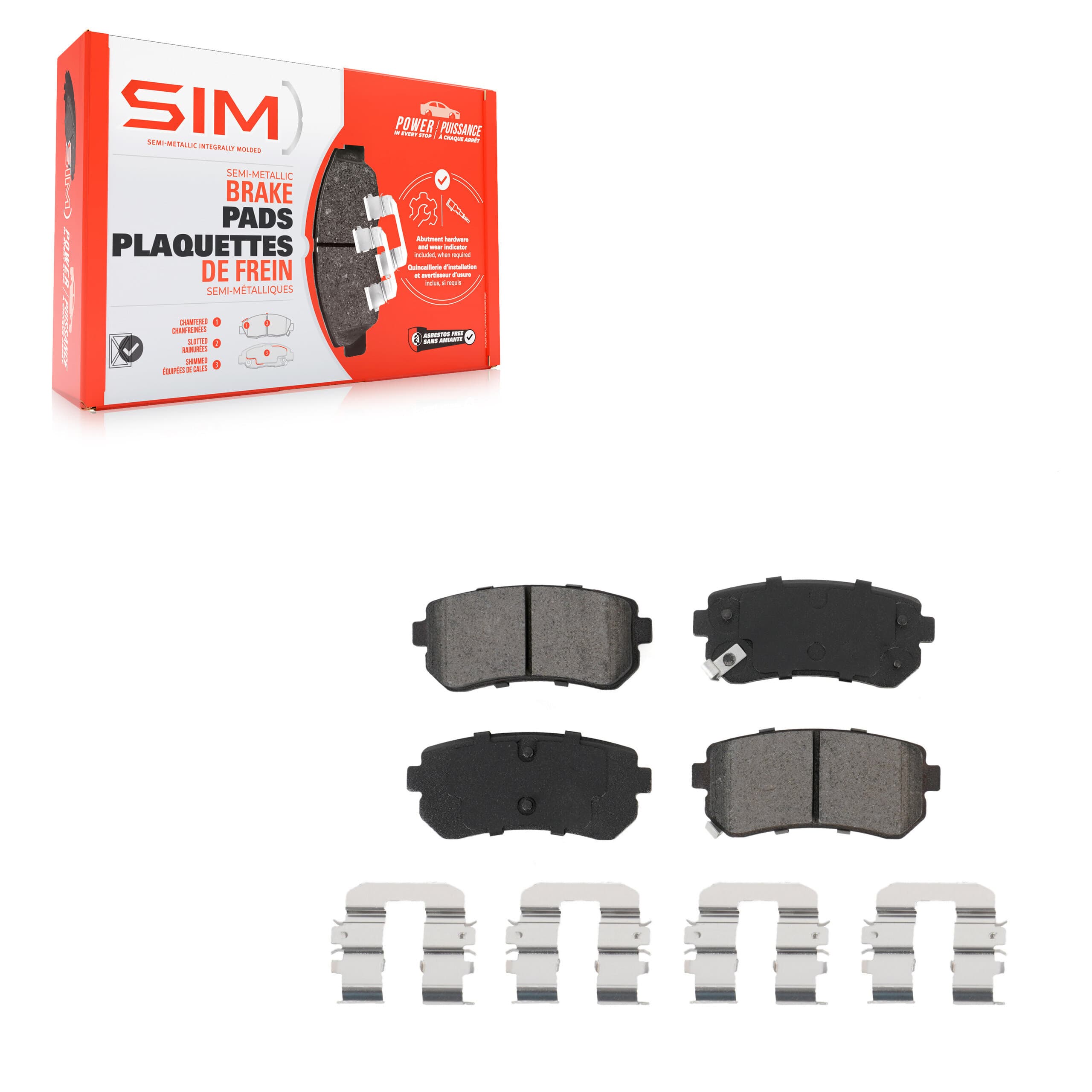 SIM - SIM-1829 - Rear Disc Brake Pad image 1