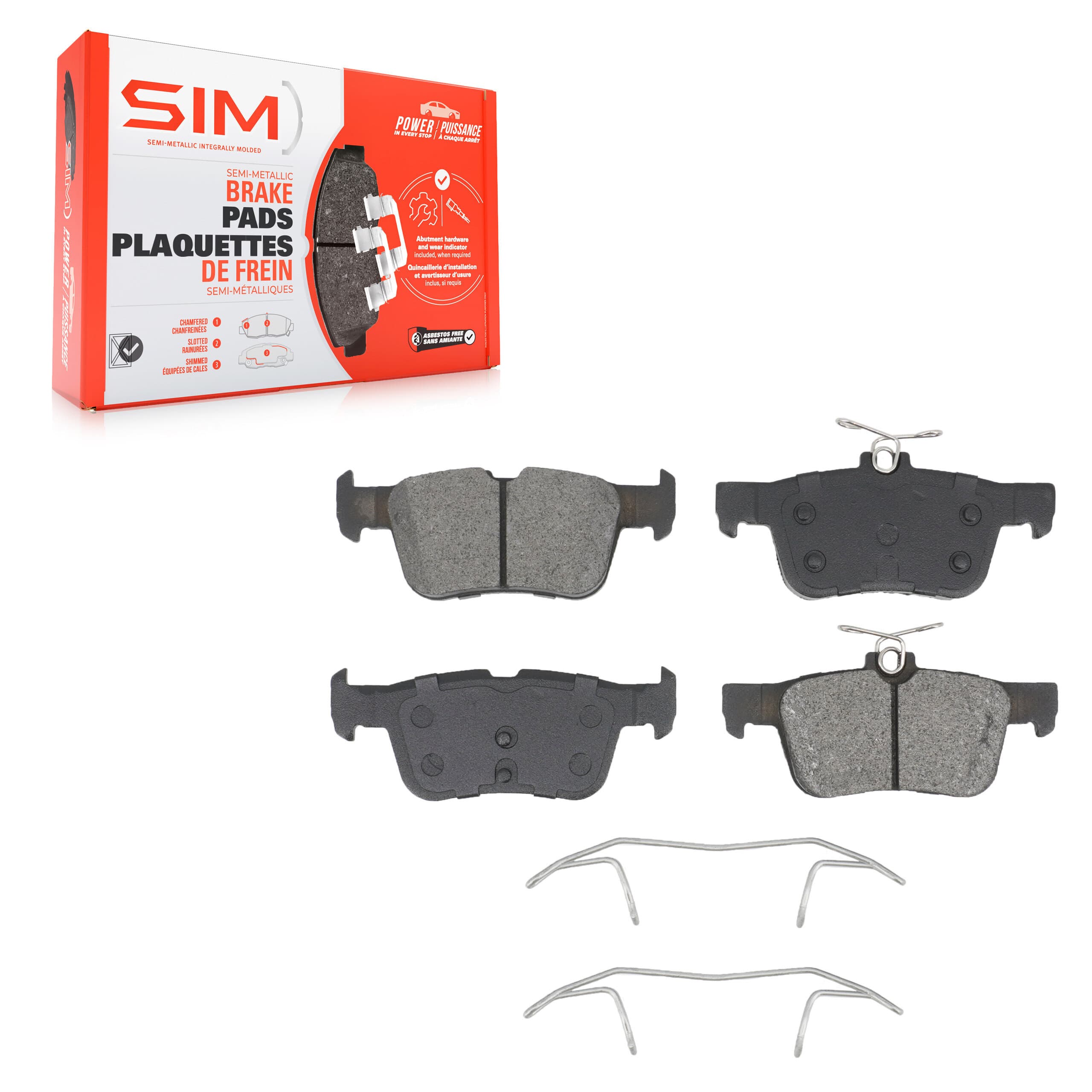 SIM - SIM-1833 - Rear Disc Brake Pad image 1