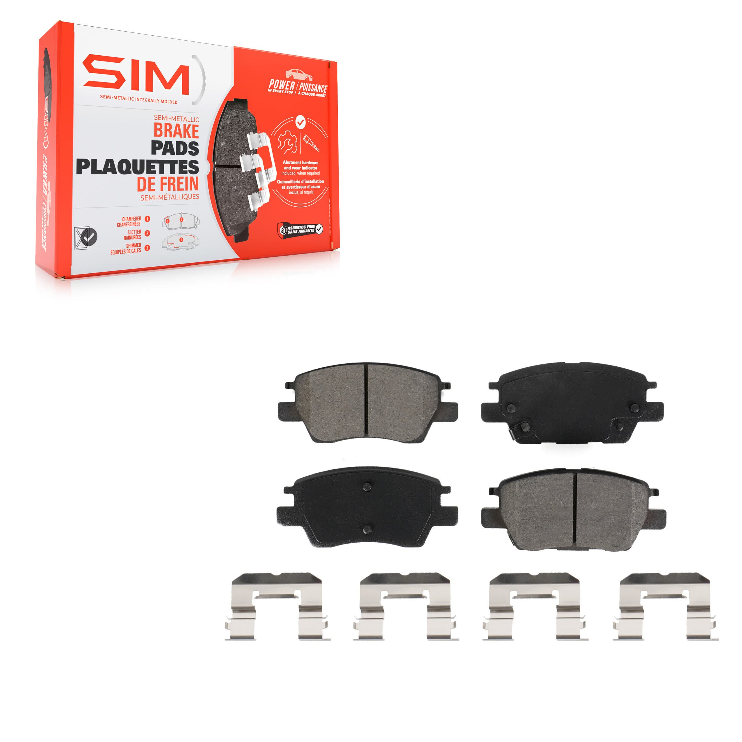 SIM - SIM-1844 - Front Disc Brake Pad image 1