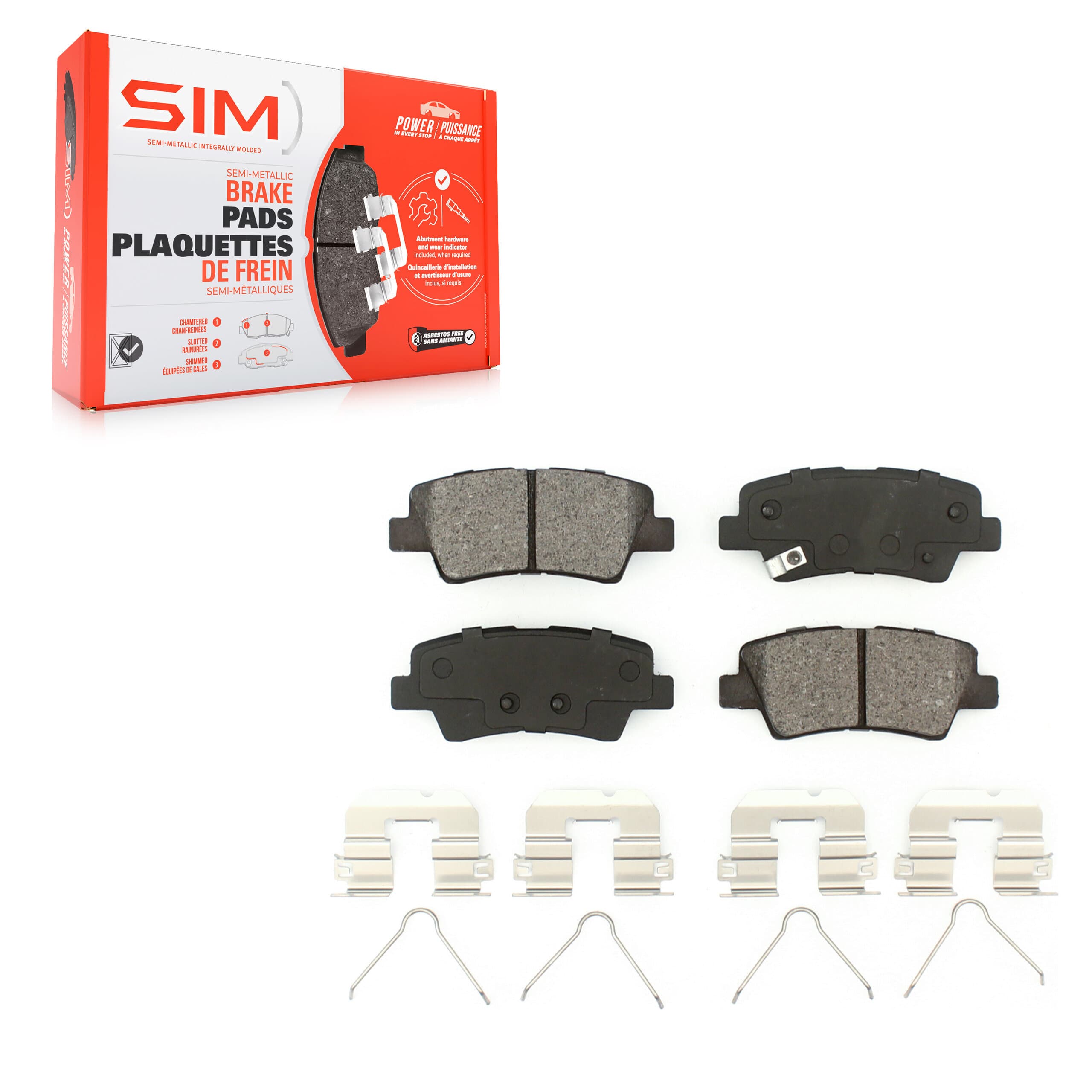 SIM - SIM-1848 - Rear Disc Brake Pad image 1