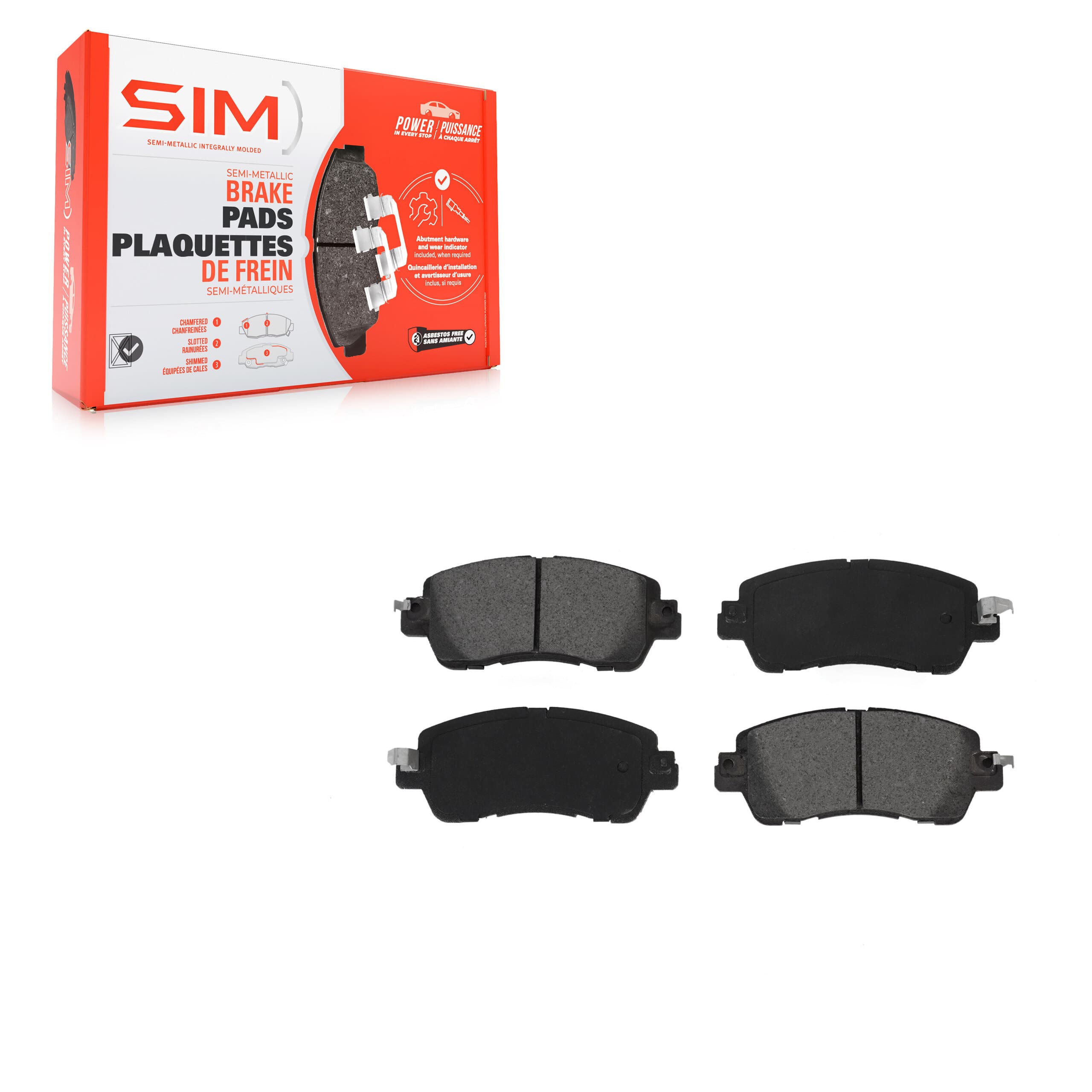 SIM - SIM-1852 - Front Disc Brake Pad image 1