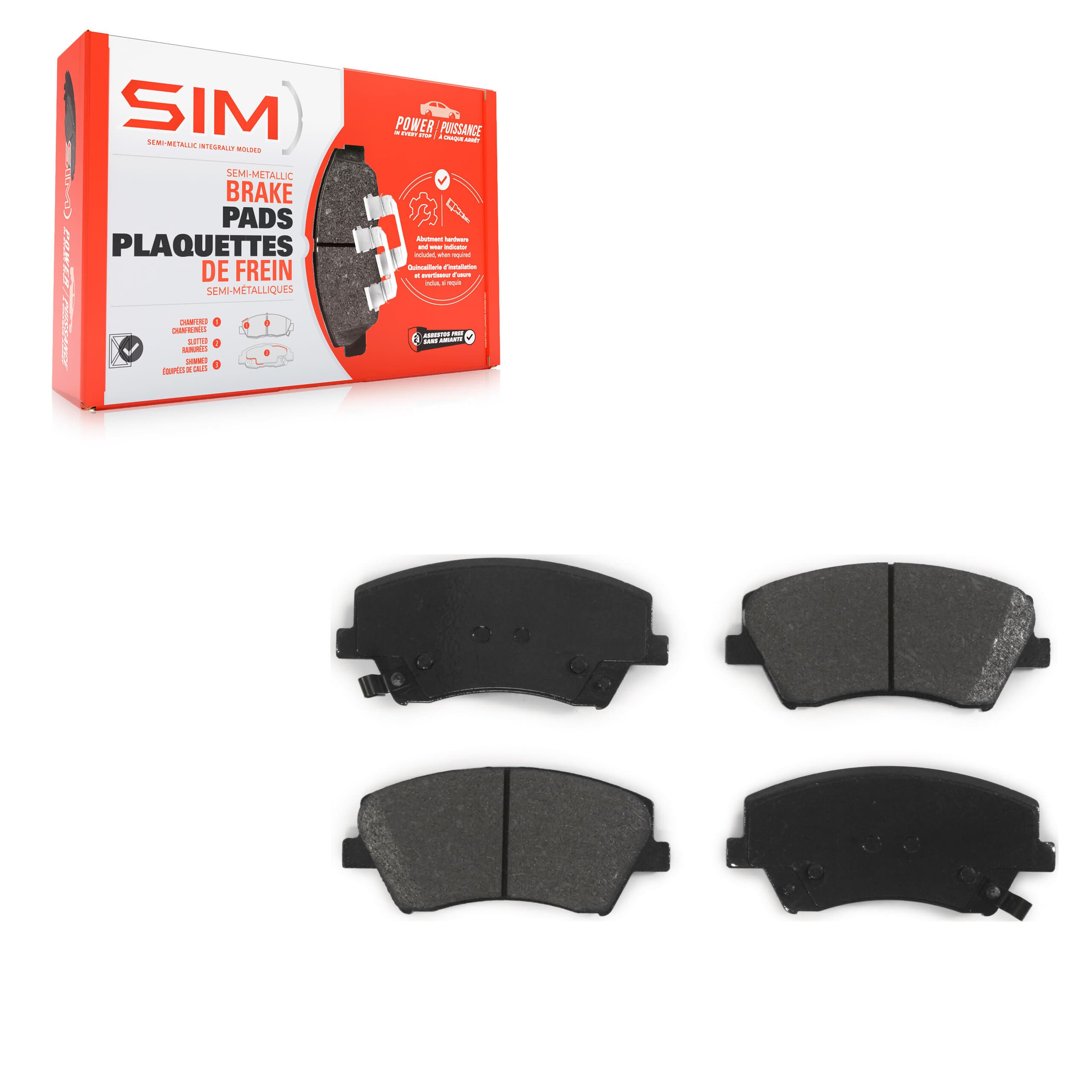 SIM - SIM-1912 - Front Disc Brake Pad image 1