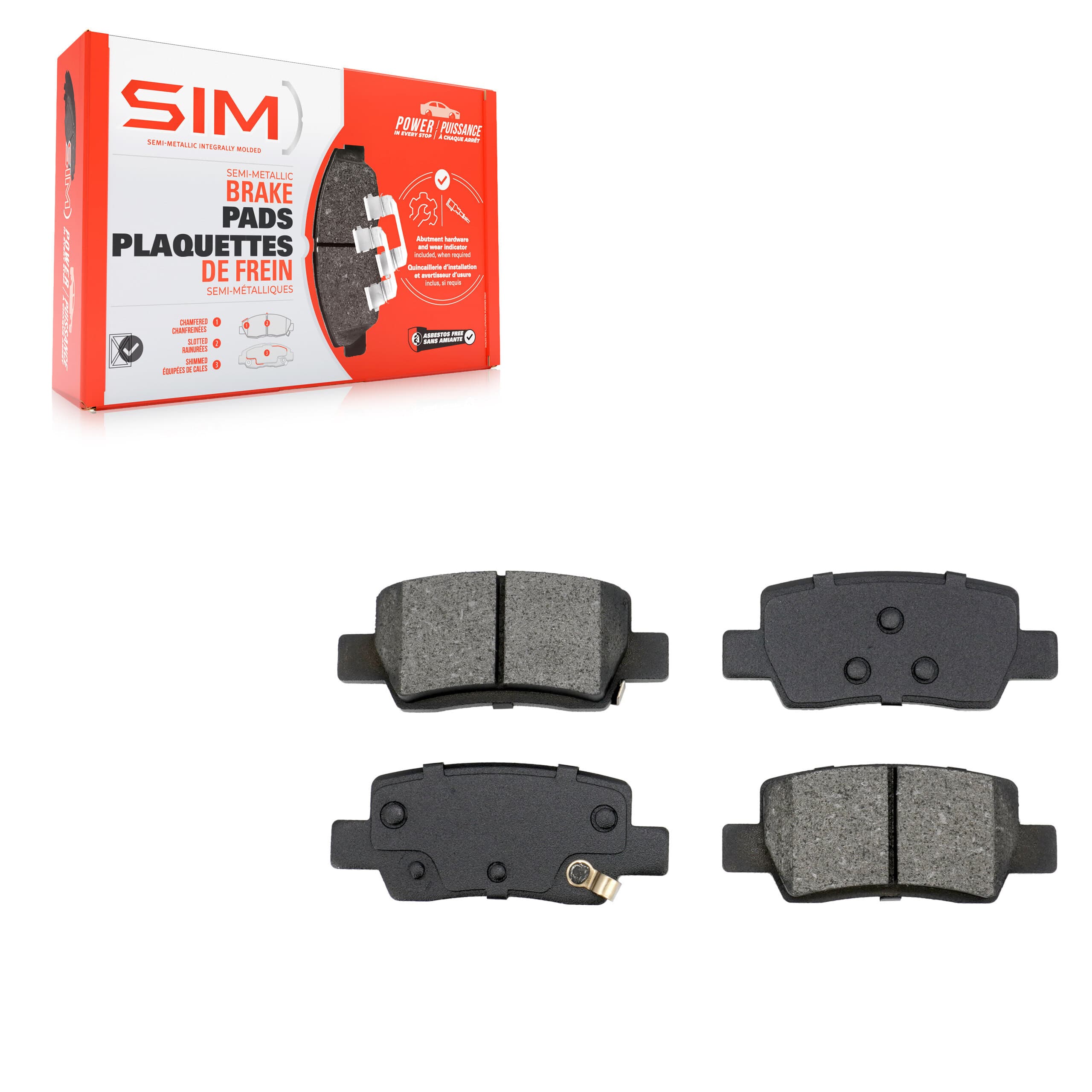 SIM - SIM-2373 - Rear Disc Brake Pad image 1