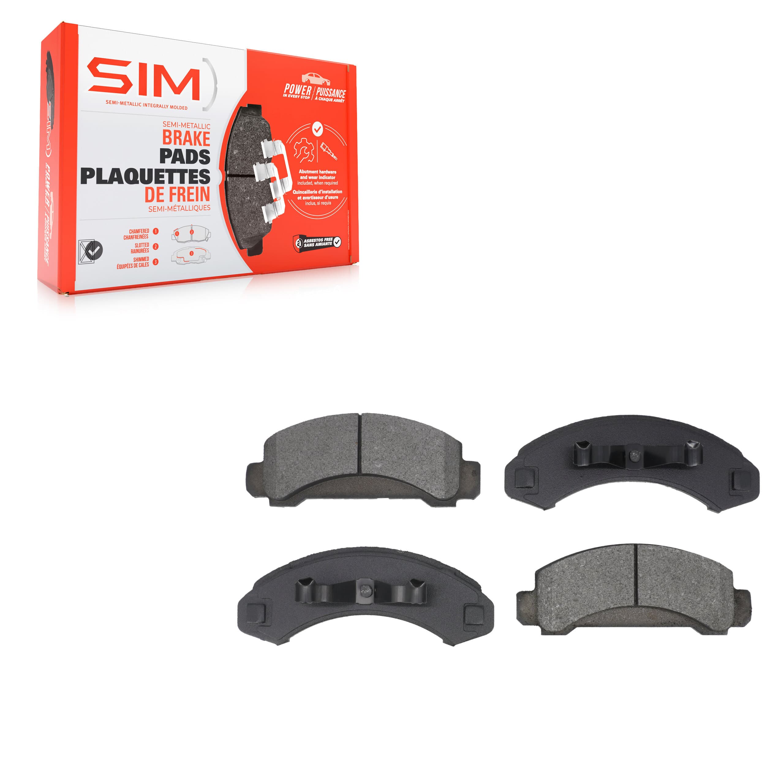SIM - SIM-249 - Front Disc Brake Pad image 1