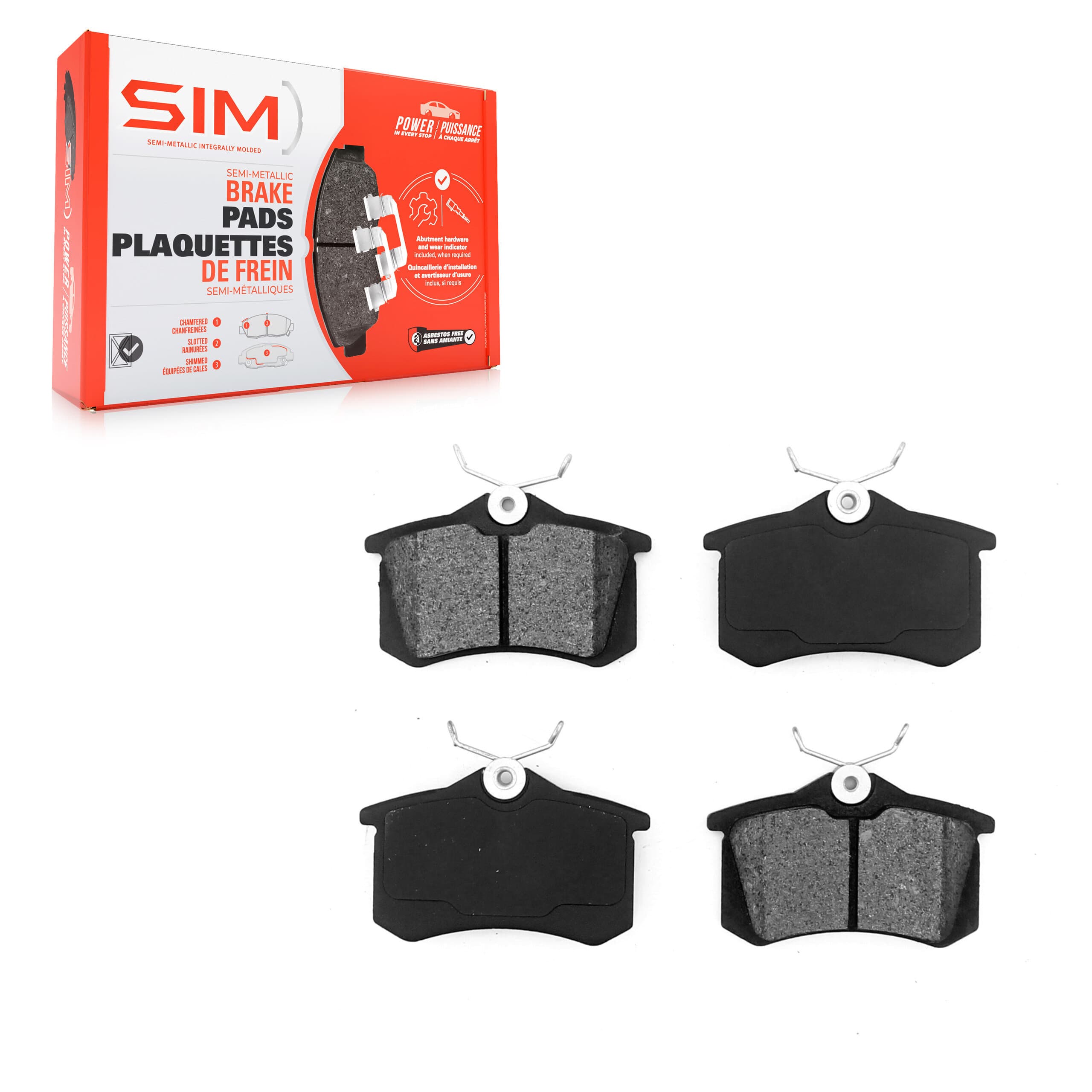 SIM - SIM-340A - Rear Disc Brake Pad image 1