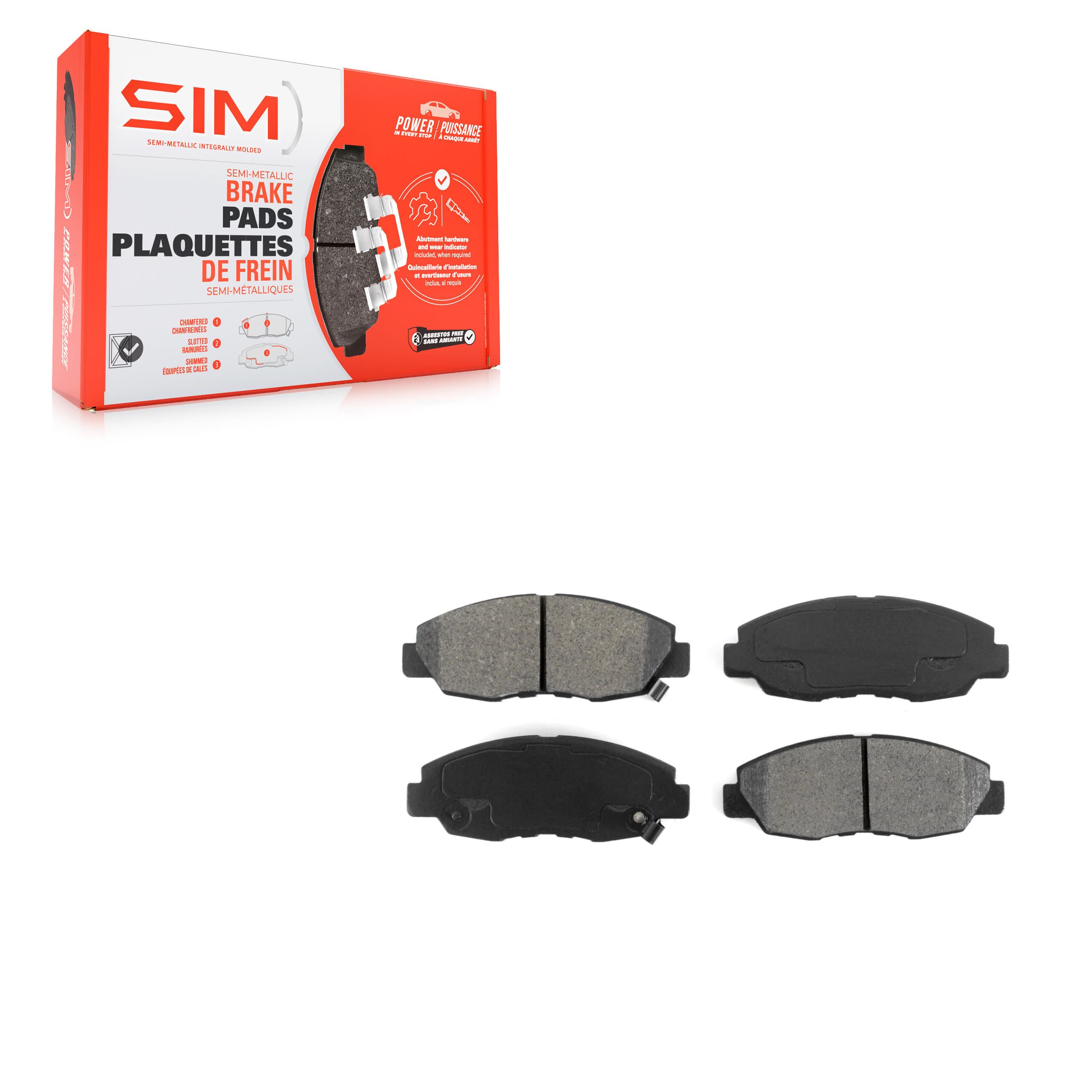 SIM - SIM-465 - Front Disc Brake Pad image 1