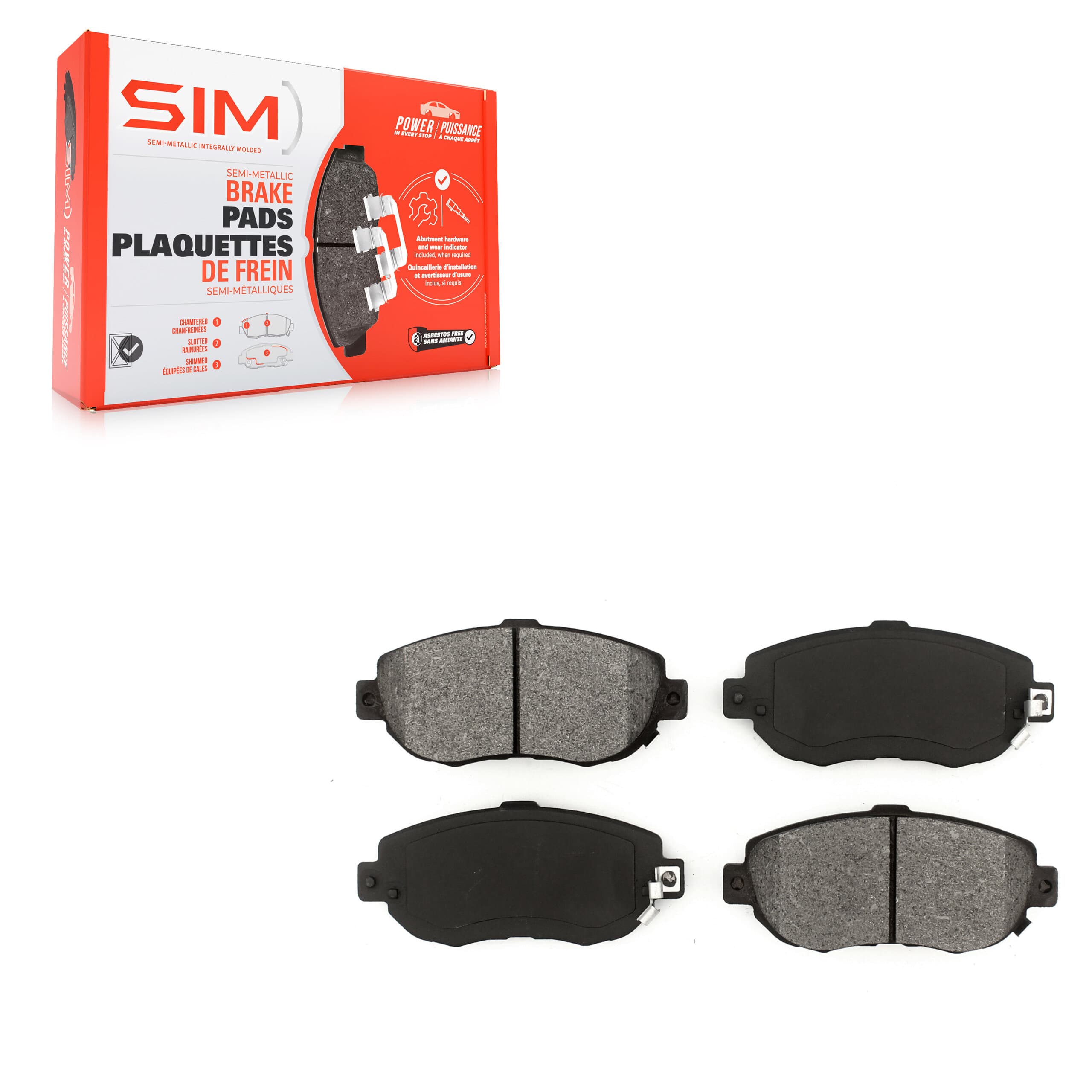 SIM - SIM-619 - Front Disc Brake Pad image 1