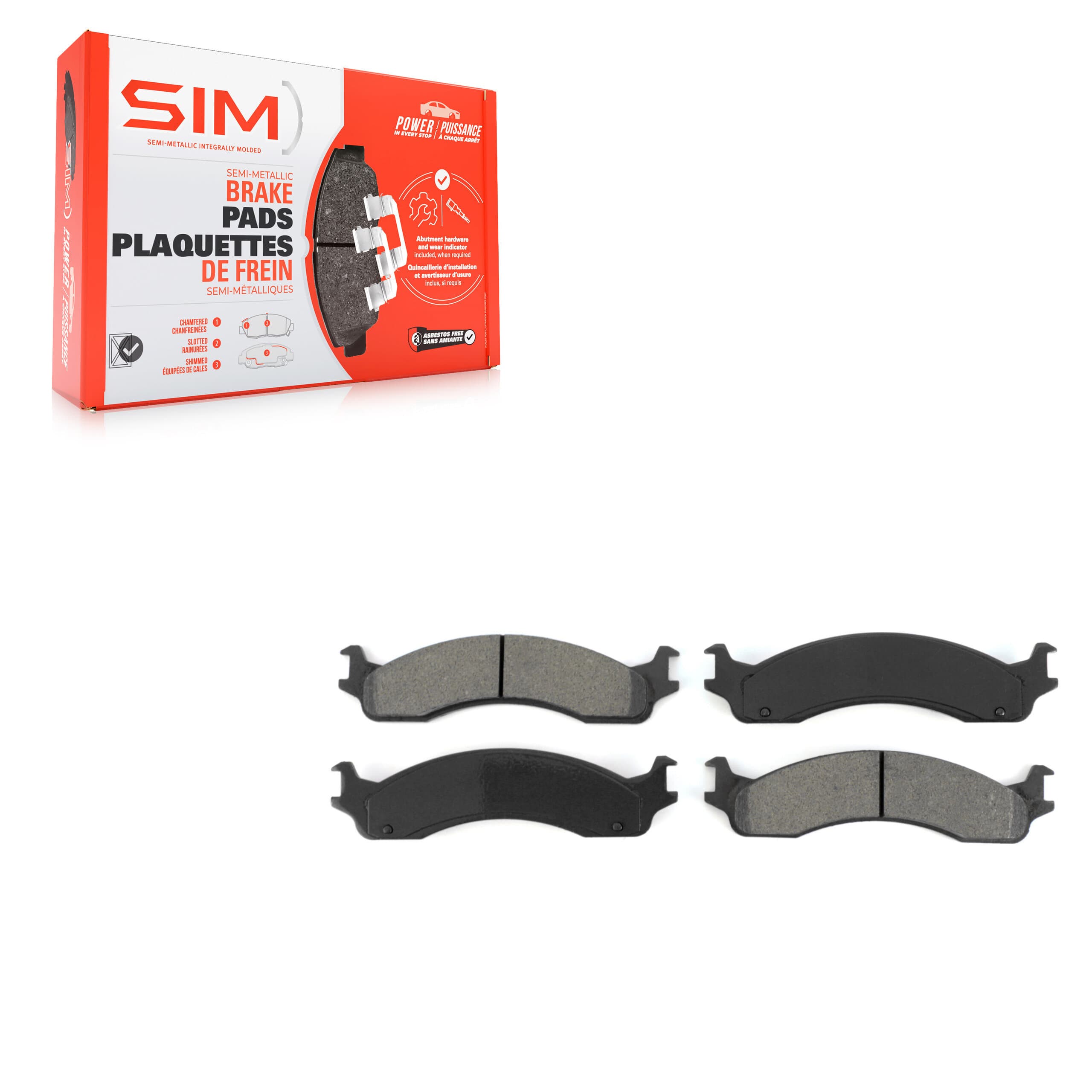 SIM - SIM-655 - Front Disc Brake Pad image 1