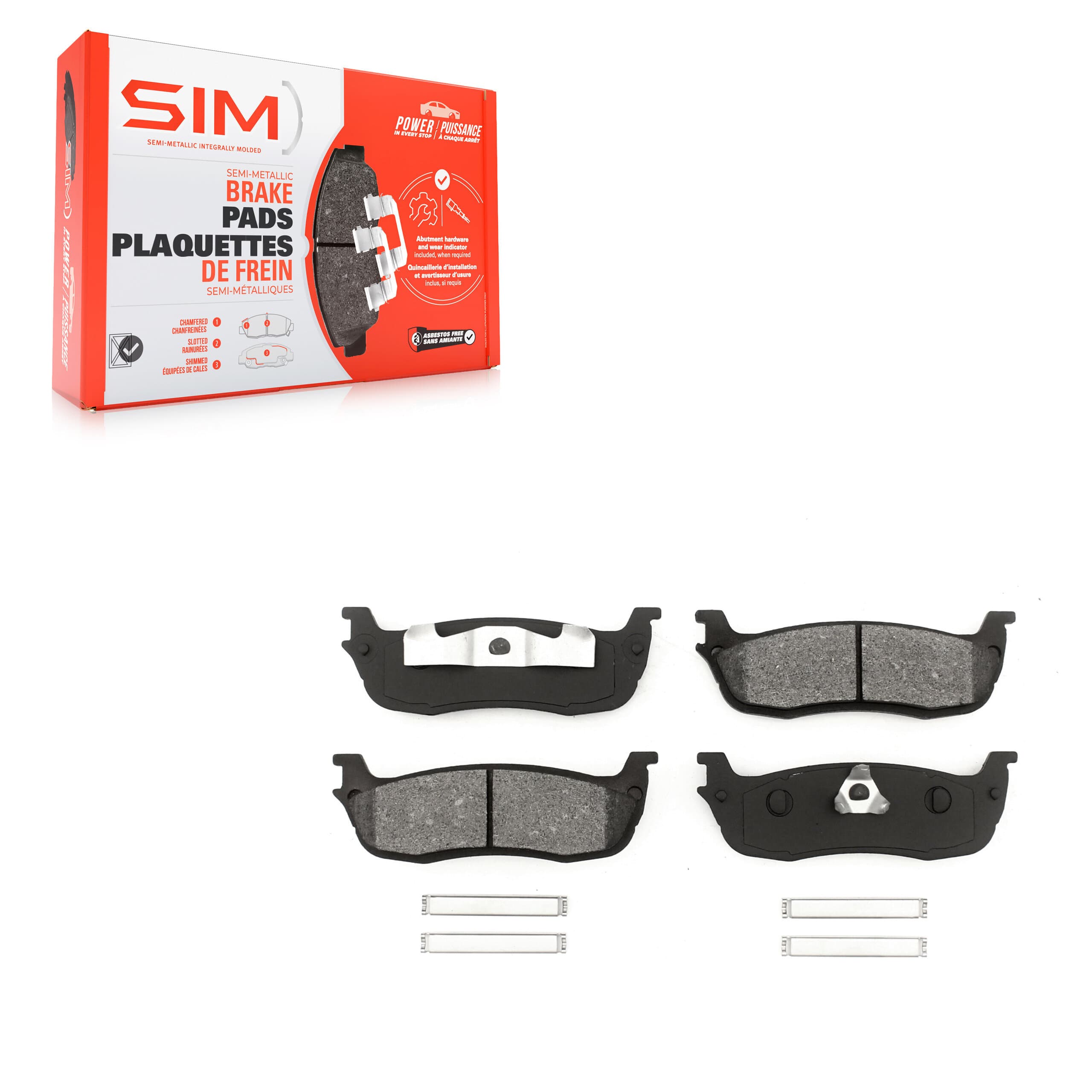 SIM - SIM-711 - Rear Disc Brake Pad image 1