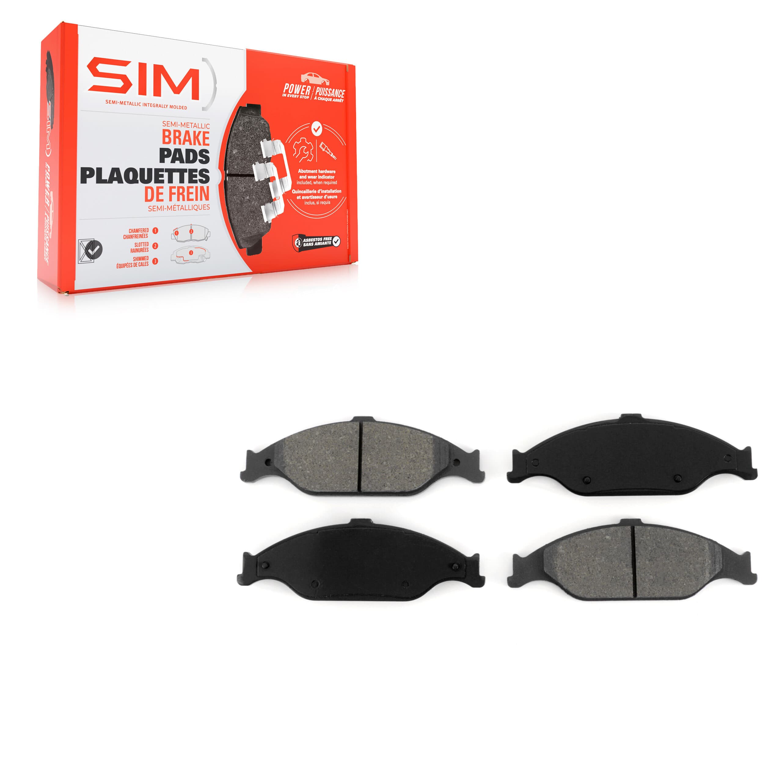 SIM - SIM-804 - Front Disc Brake Pad image 1