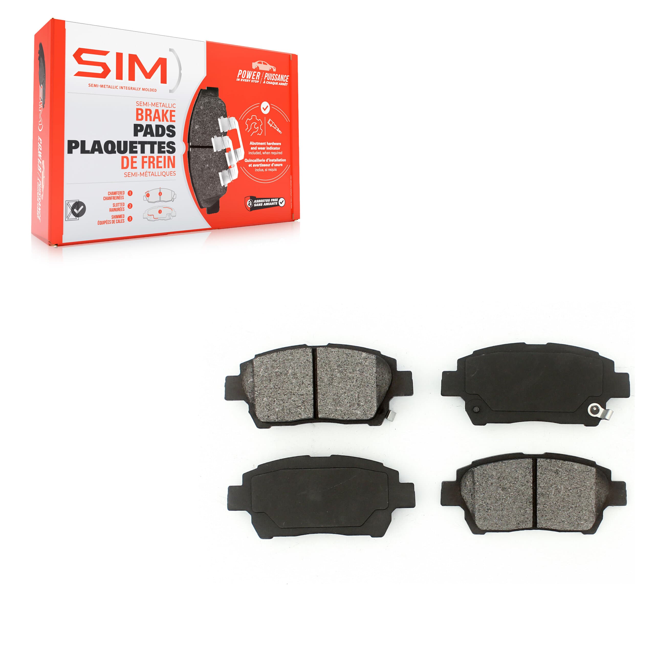 SIM - SIM-822 - Front Disc Brake Pad image 1