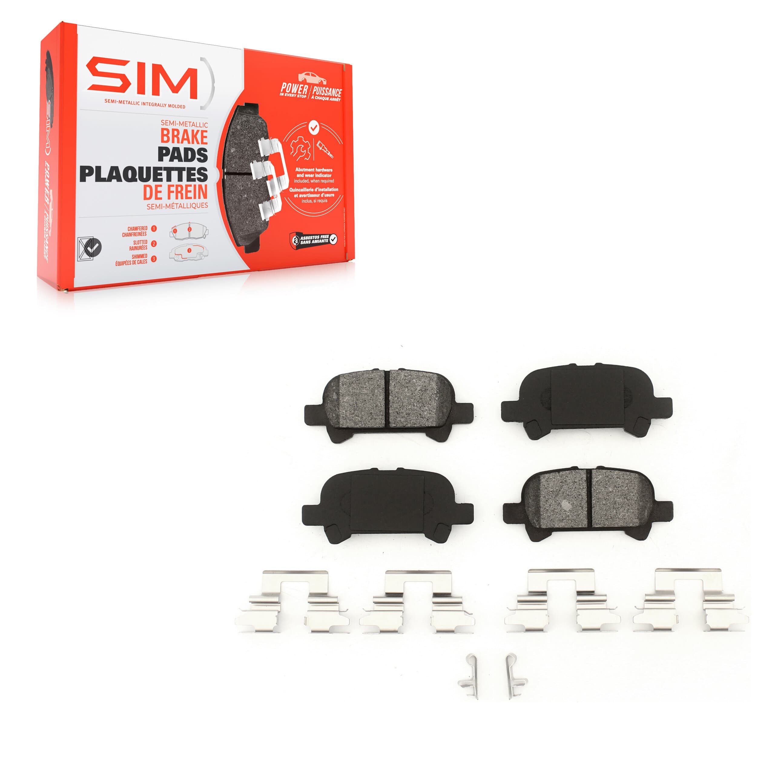 SIM - SIM-828 - Rear Disc Brake Pad image 1