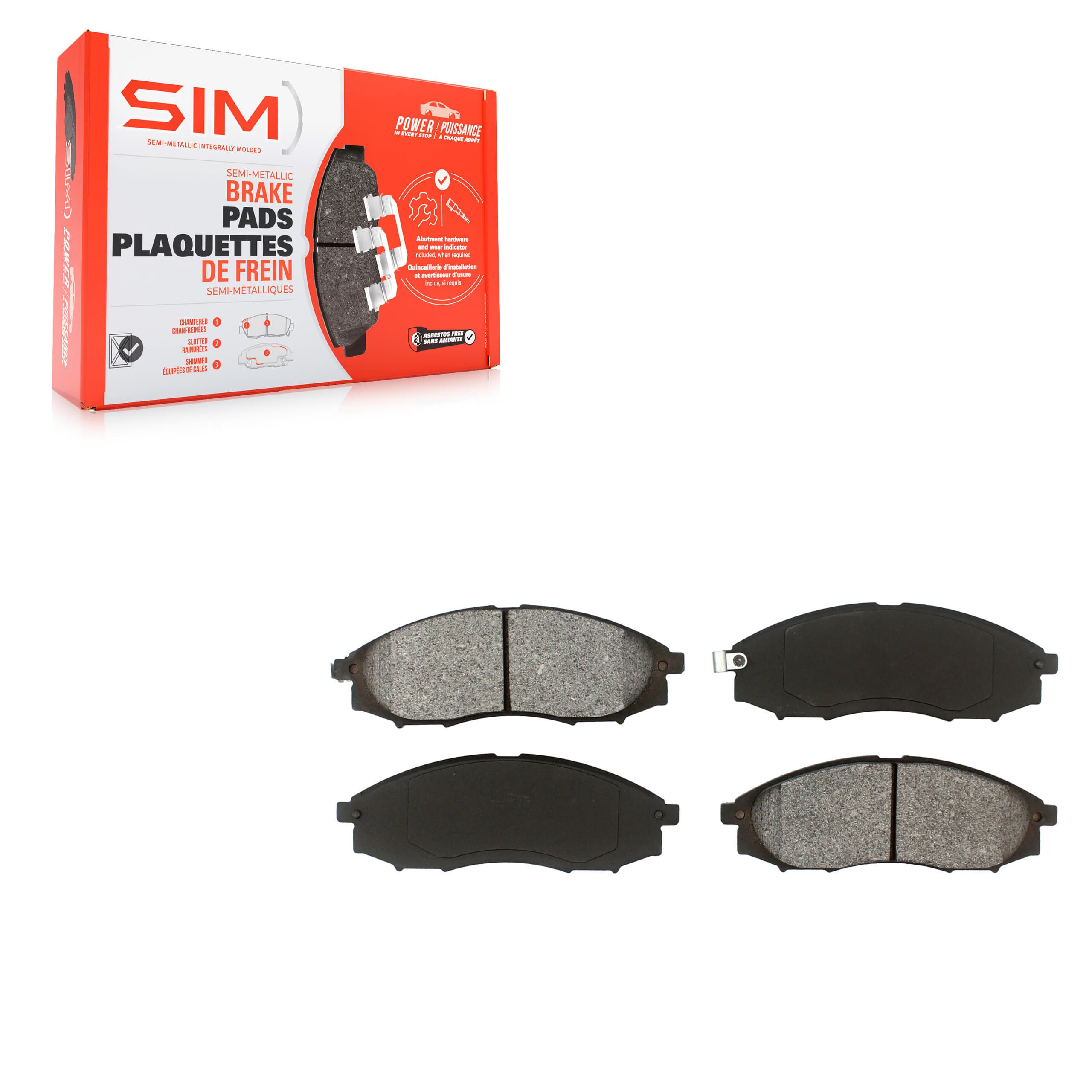 SIM - SIM-830 - Front Disc Brake Pad image 1