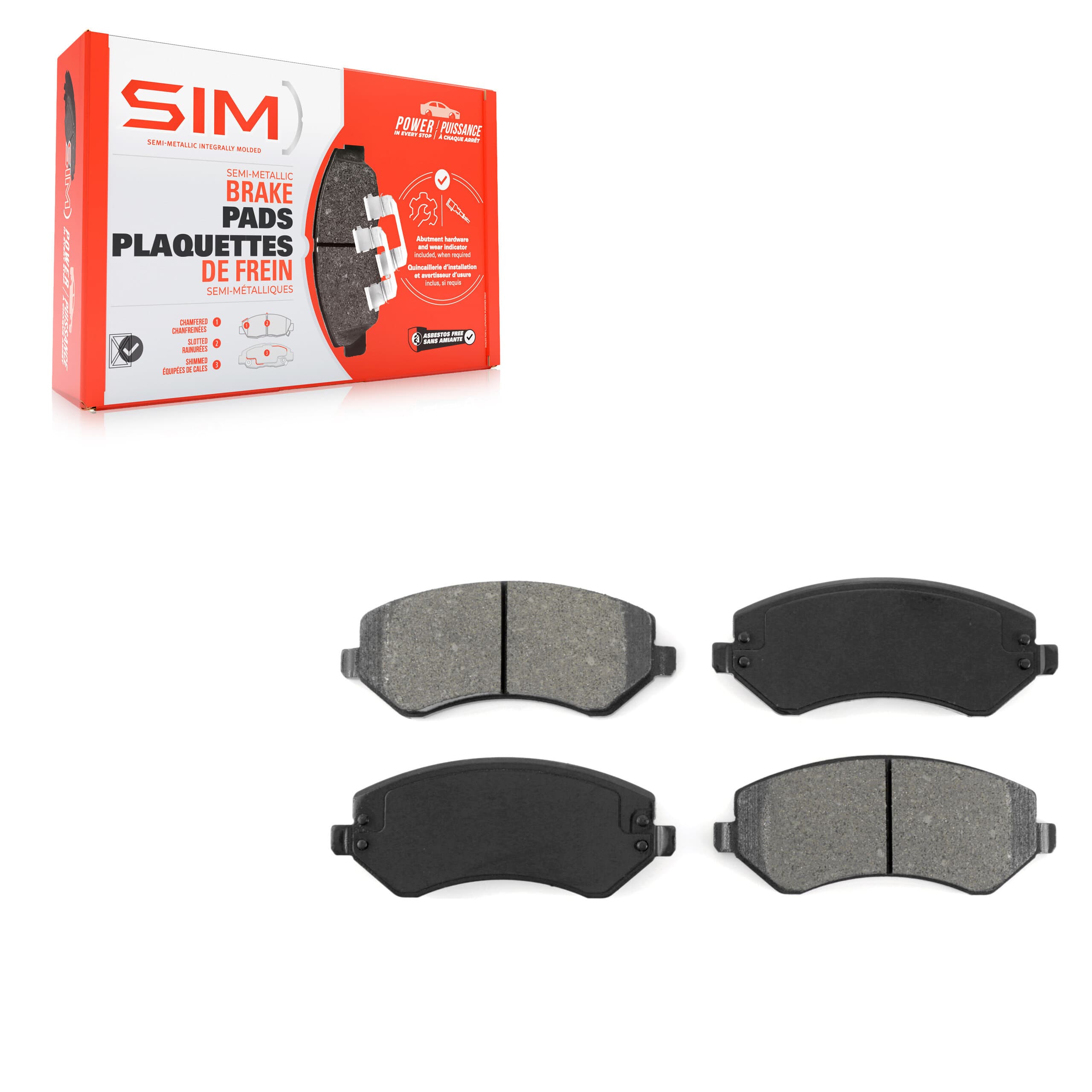 SIM - SIM-856 - Front Disc Brake Pad image 1