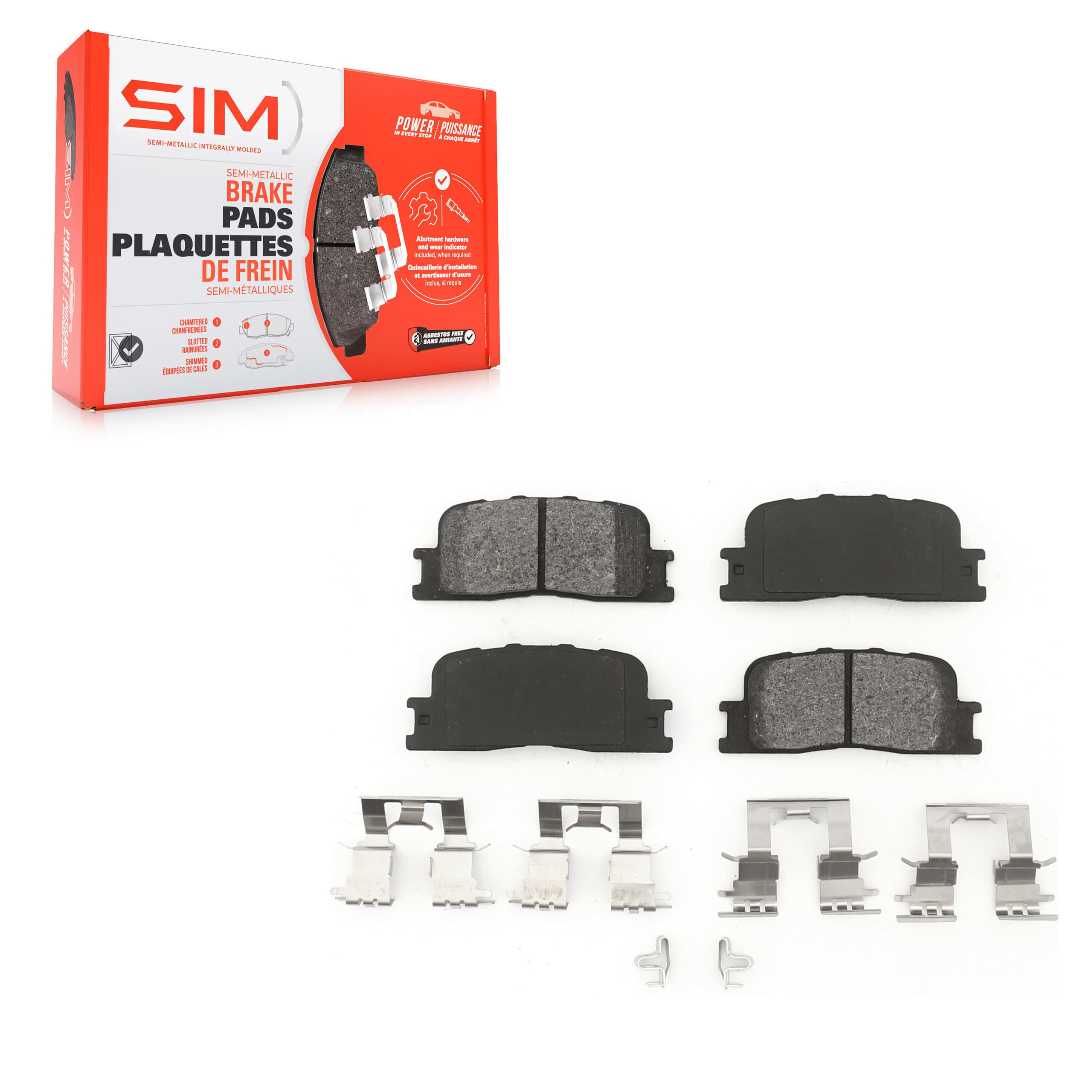 SIM - SIM-885 - Rear Disc Brake Pad image 1