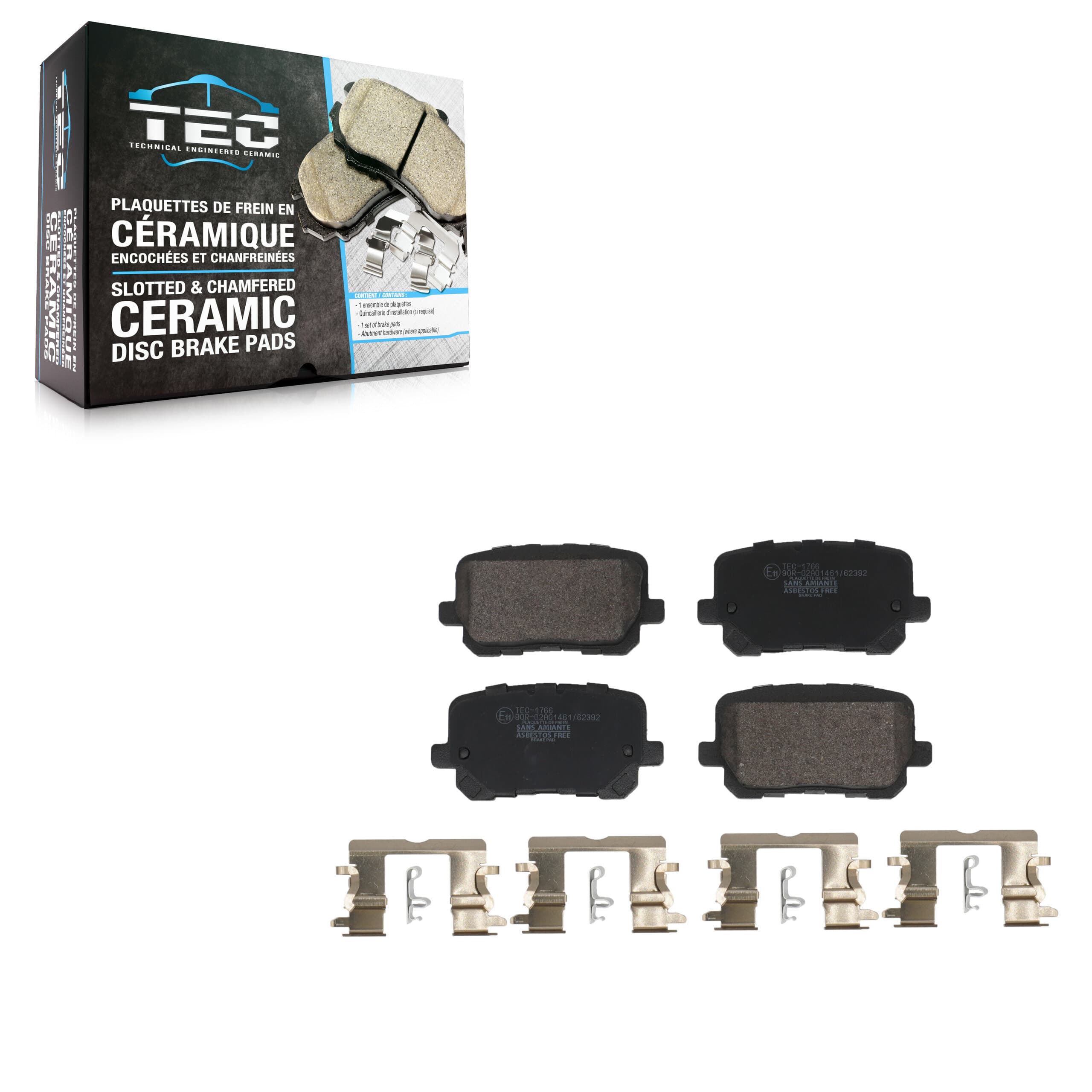 TEC - TEC-1766 - Rear Disc Brake Pad image 1
