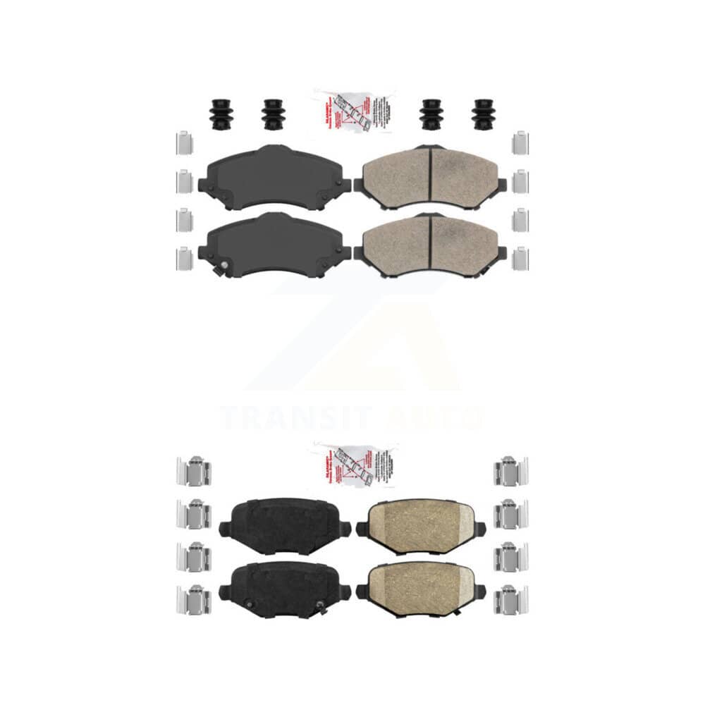 AmeriBRAKES - KNF-100016 - Front and Rear Disc Brake Pad Kits