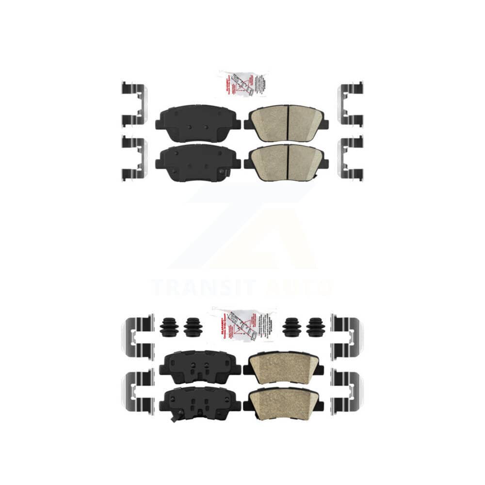 AmeriBRAKES - KNF-100168 - Front and Rear Disc Brake Pad Kits